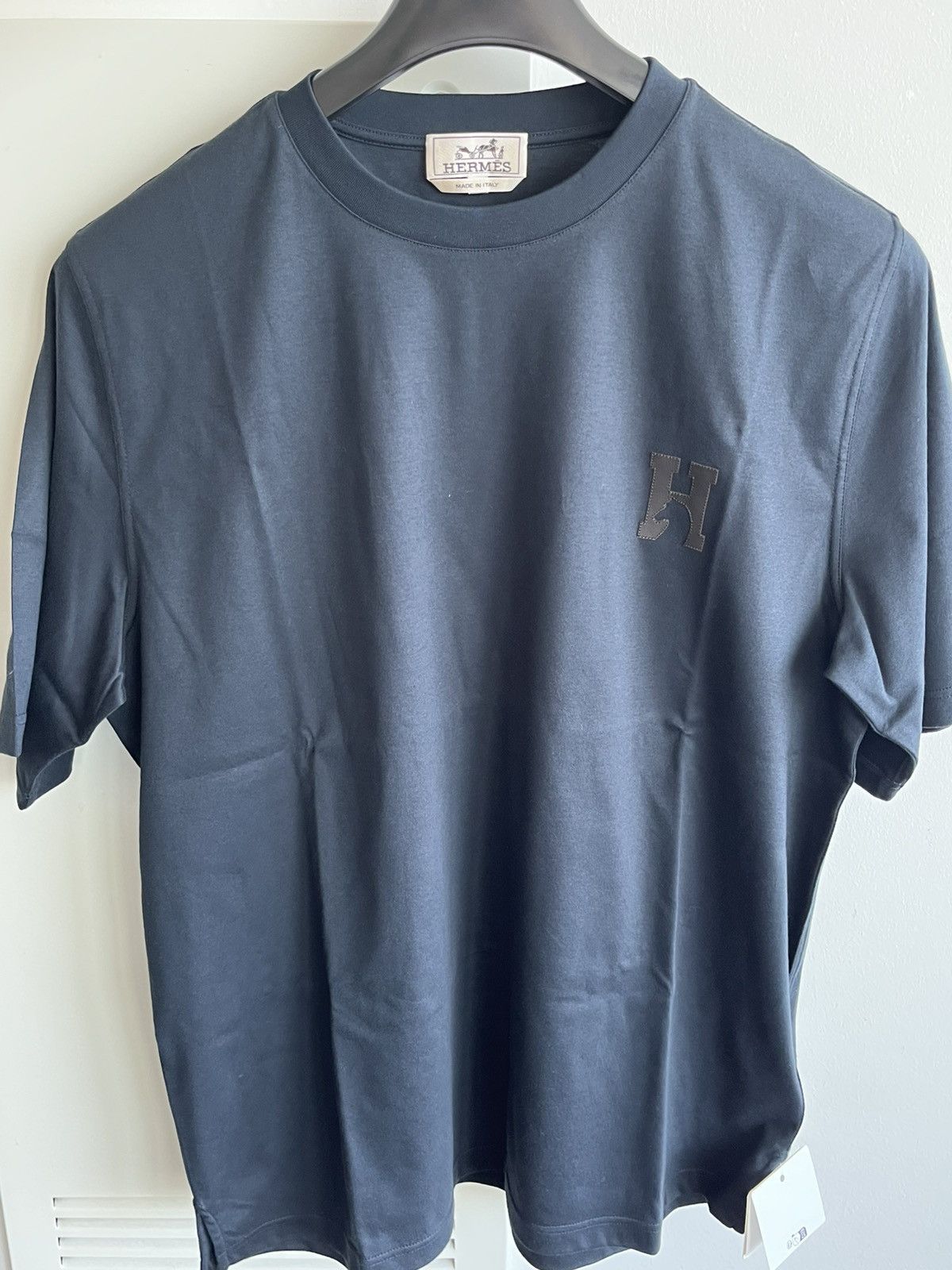 Hermes 2025 Runway Hermes H Leather Logo Tee T-shirt Size US XL / EU 56 / 4 - 3 Thumbnail