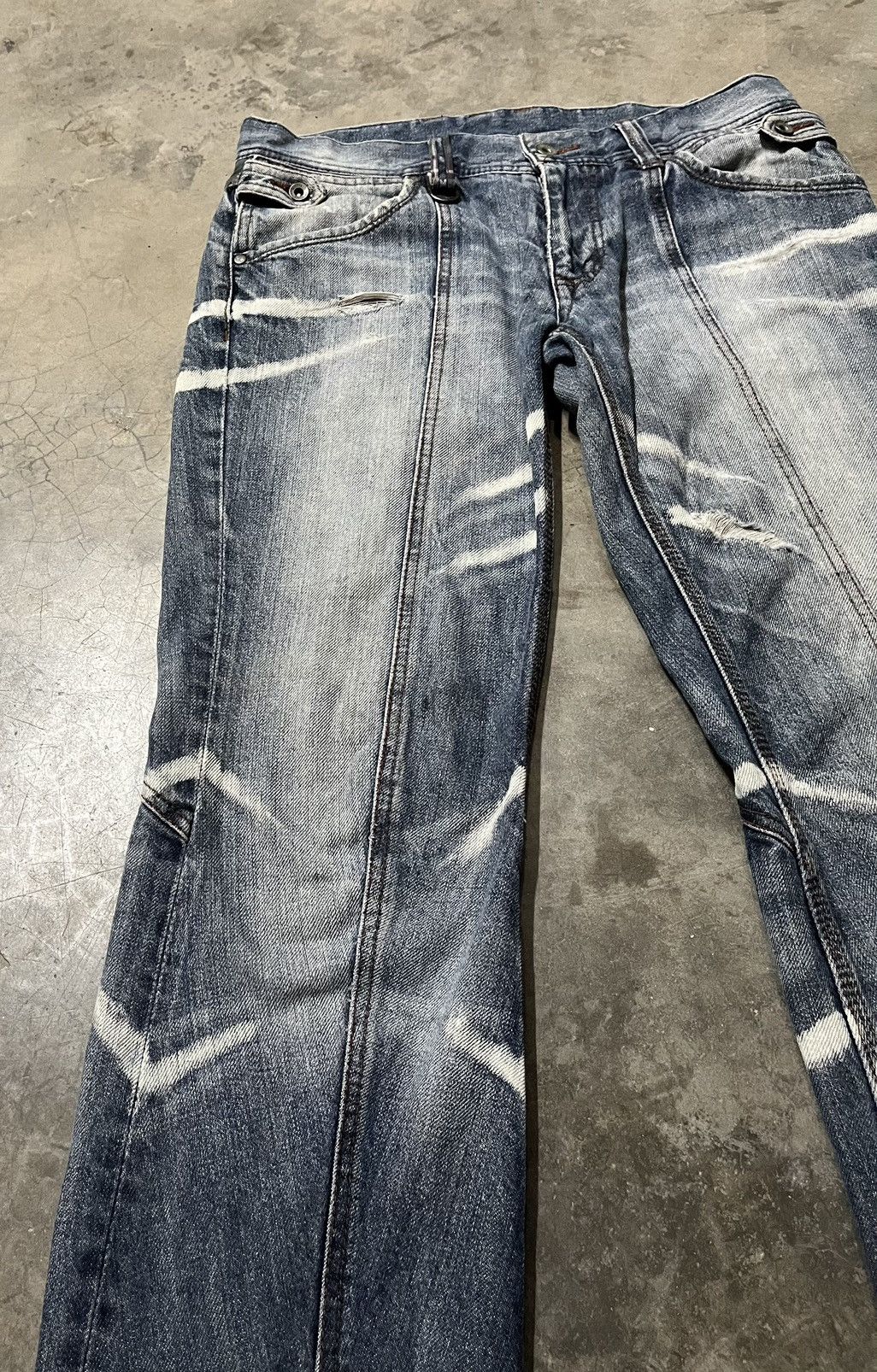 If Six Was Nine Japanese Nicole hideways distressed faded punk jeans Size US 31 - 3 Thumbnail