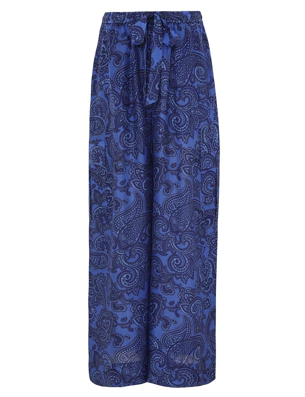 Zimmermann oc11z0525 Ottie Relaxed Pant in Blue Size 28" / US 6 / IT 42 - 1 Thumbnail