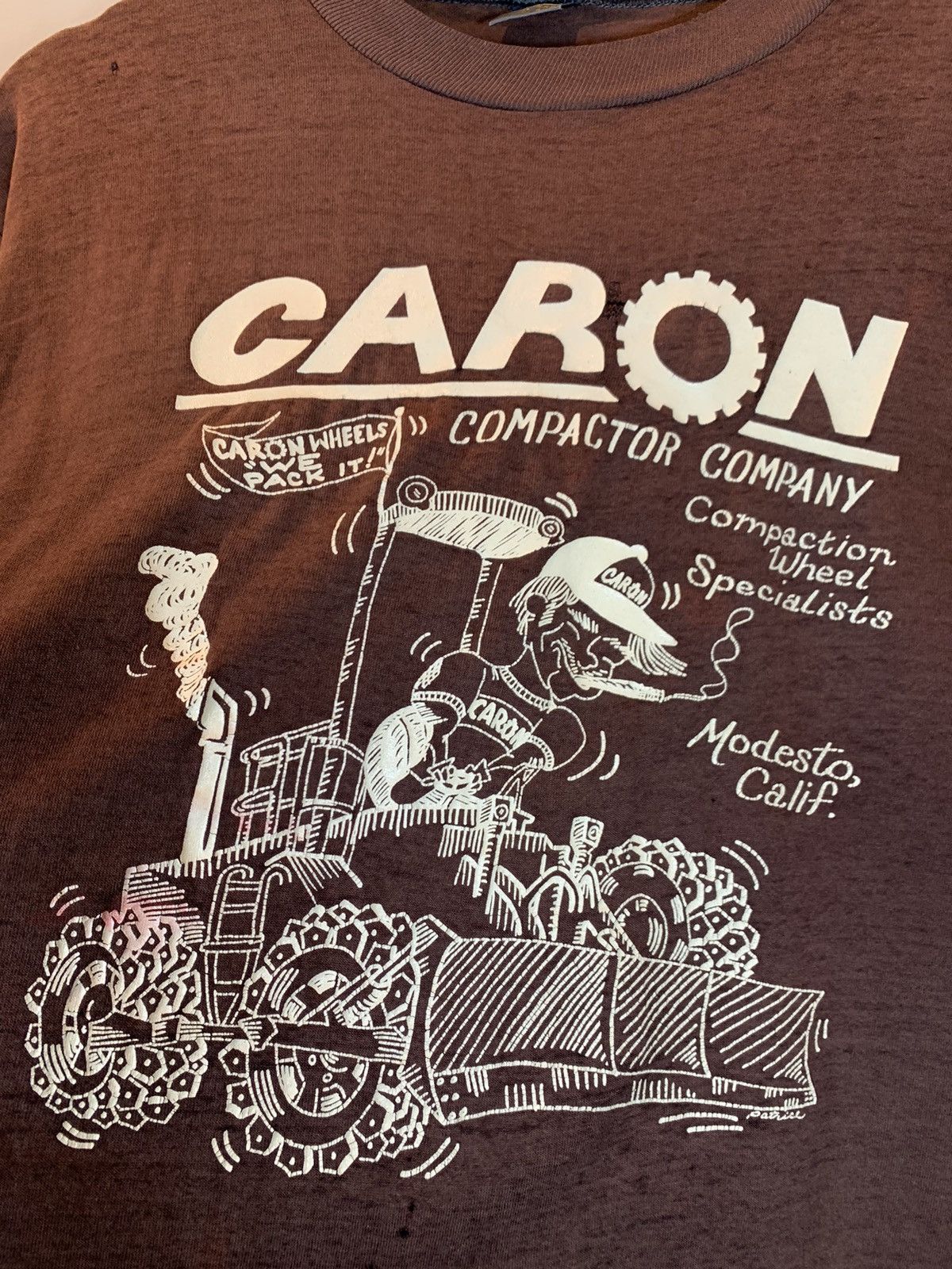 Vintage RARE Vintage 70s Caron Compactor Company Single Stitch Shirt Size US XL / EU 56 / 4 - 8 Thumbnail