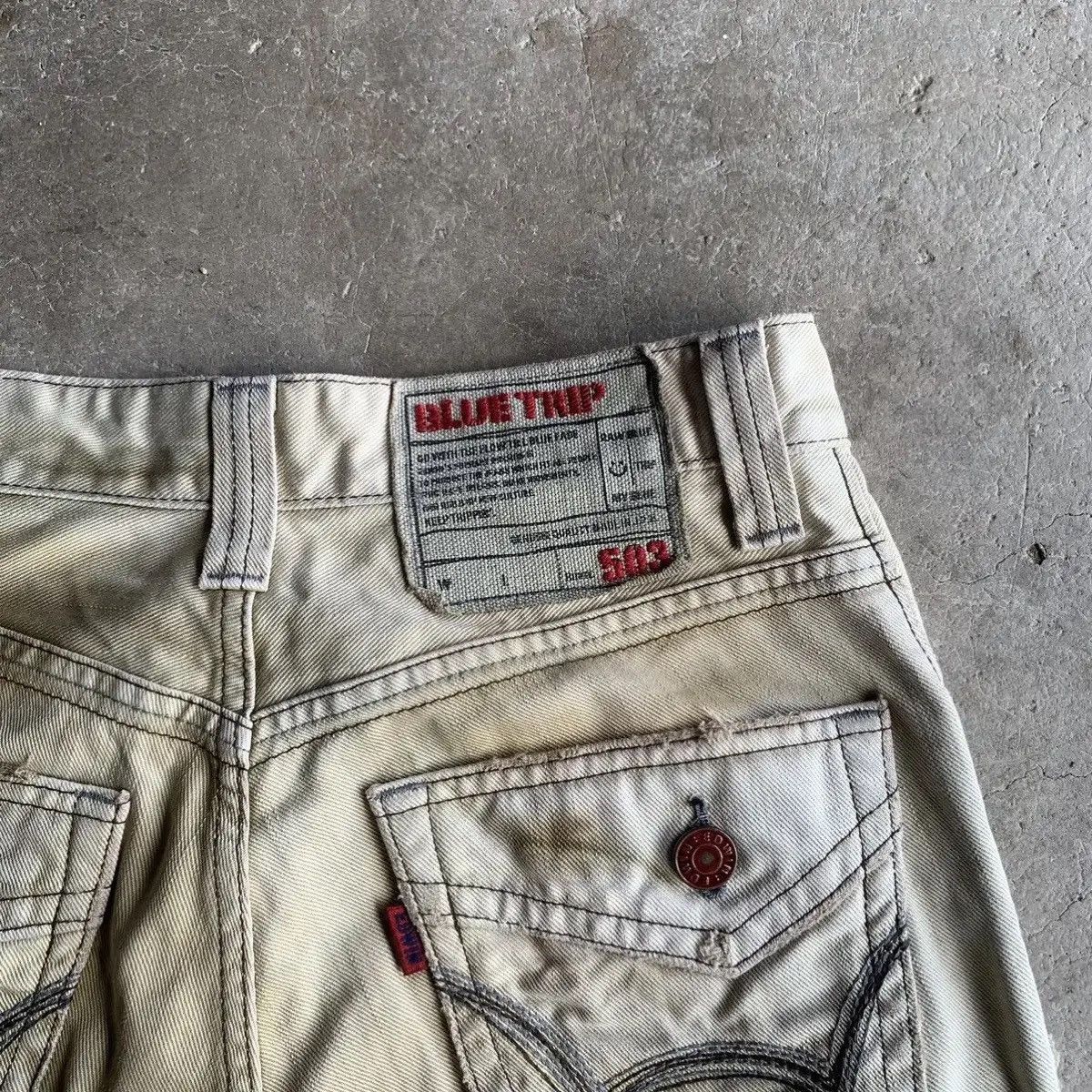 Kapital 💥 DESTROYED! Edwin 503 x Blue Trip Jeans Rugged Faded Pants Size US 29 - 17 Thumbnail