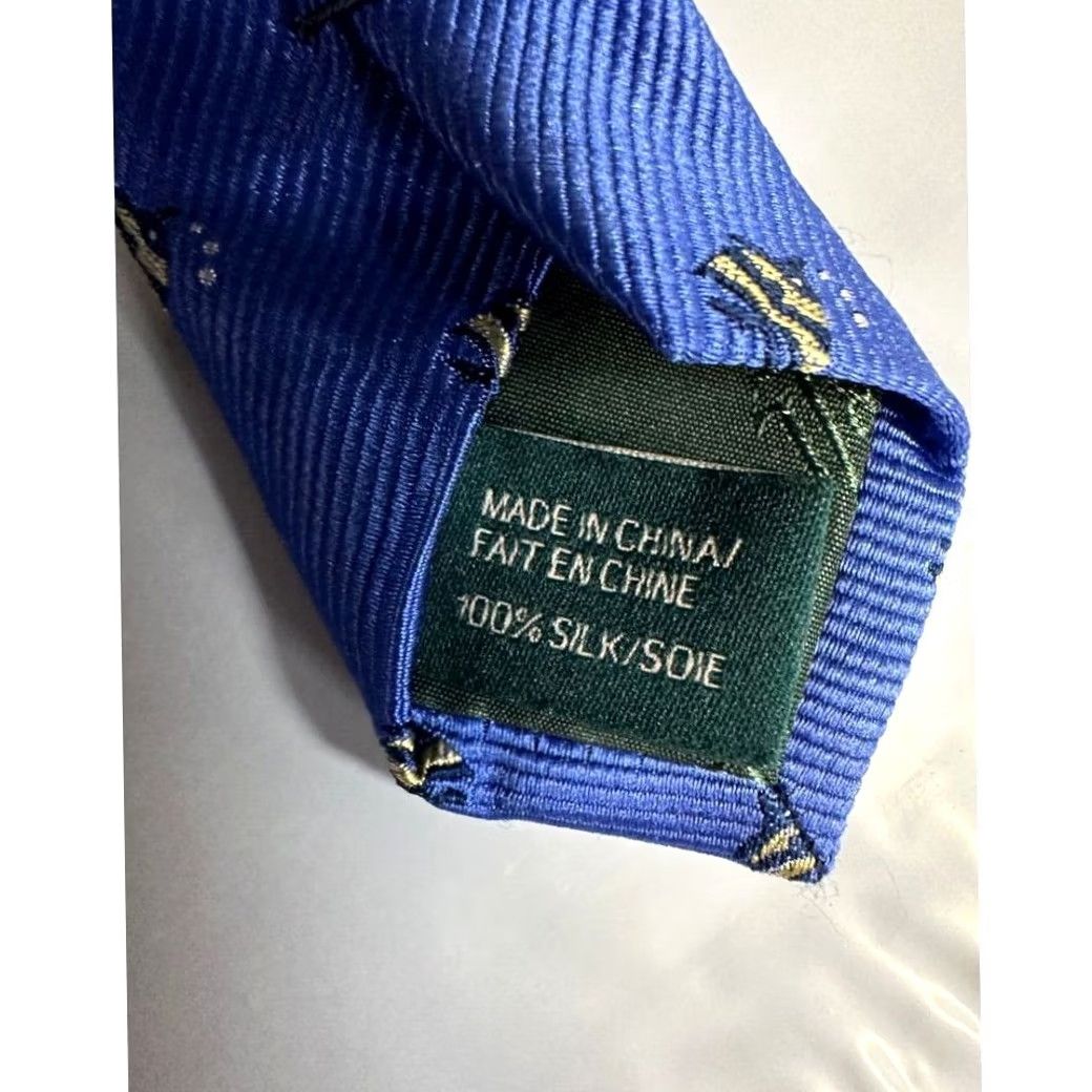 Ralph Lauren Lauren Ralph Lauren Necktie Adult One Size Blue Fish 100% Silk Tie Mens Size 44L - 3 Thumbnail