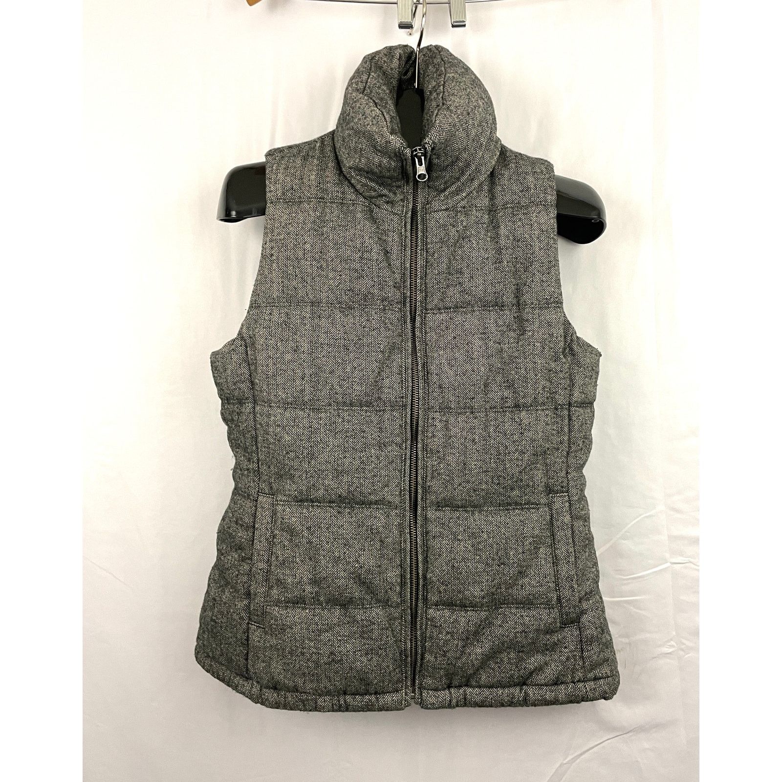 Old Navy Old Navy Herringbone Wool Blend Puffer Vest SMALL Size S / US 4 / IT 40 - 9 Thumbnail