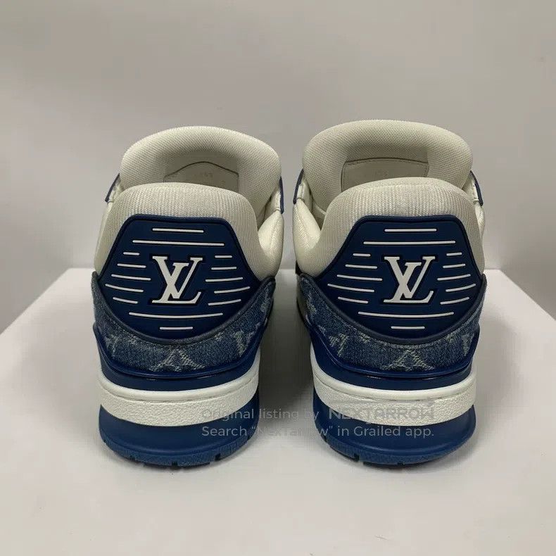 Louis Vuitton Louis Vuitton Trainer blue denim board shoes Size US 7 / EU 40 - 6 Thumbnail