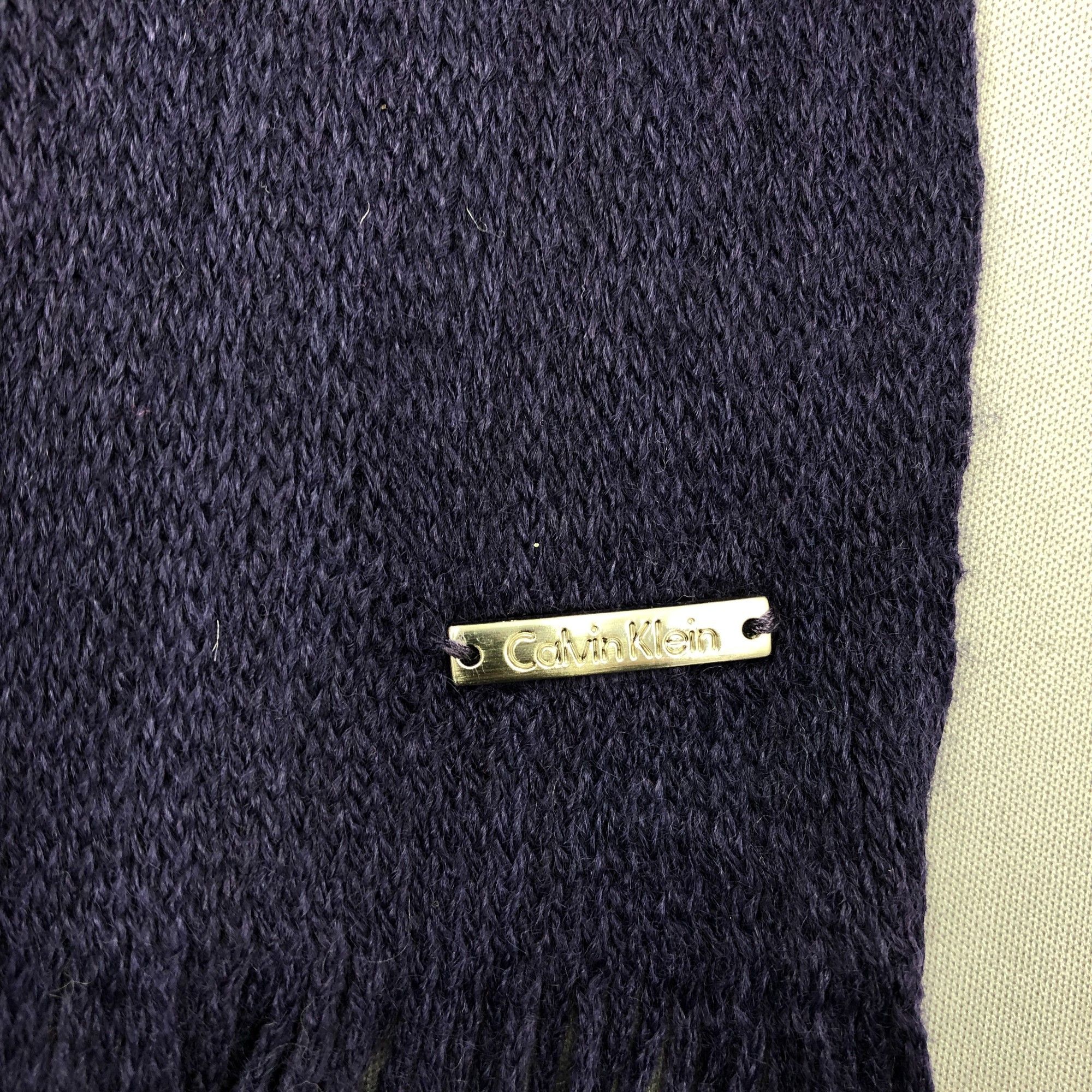 Calvin Klein Vintage Calvin Klein Scarf Muffler Knit Wool Scarves Size ONE SIZE - 4 Thumbnail