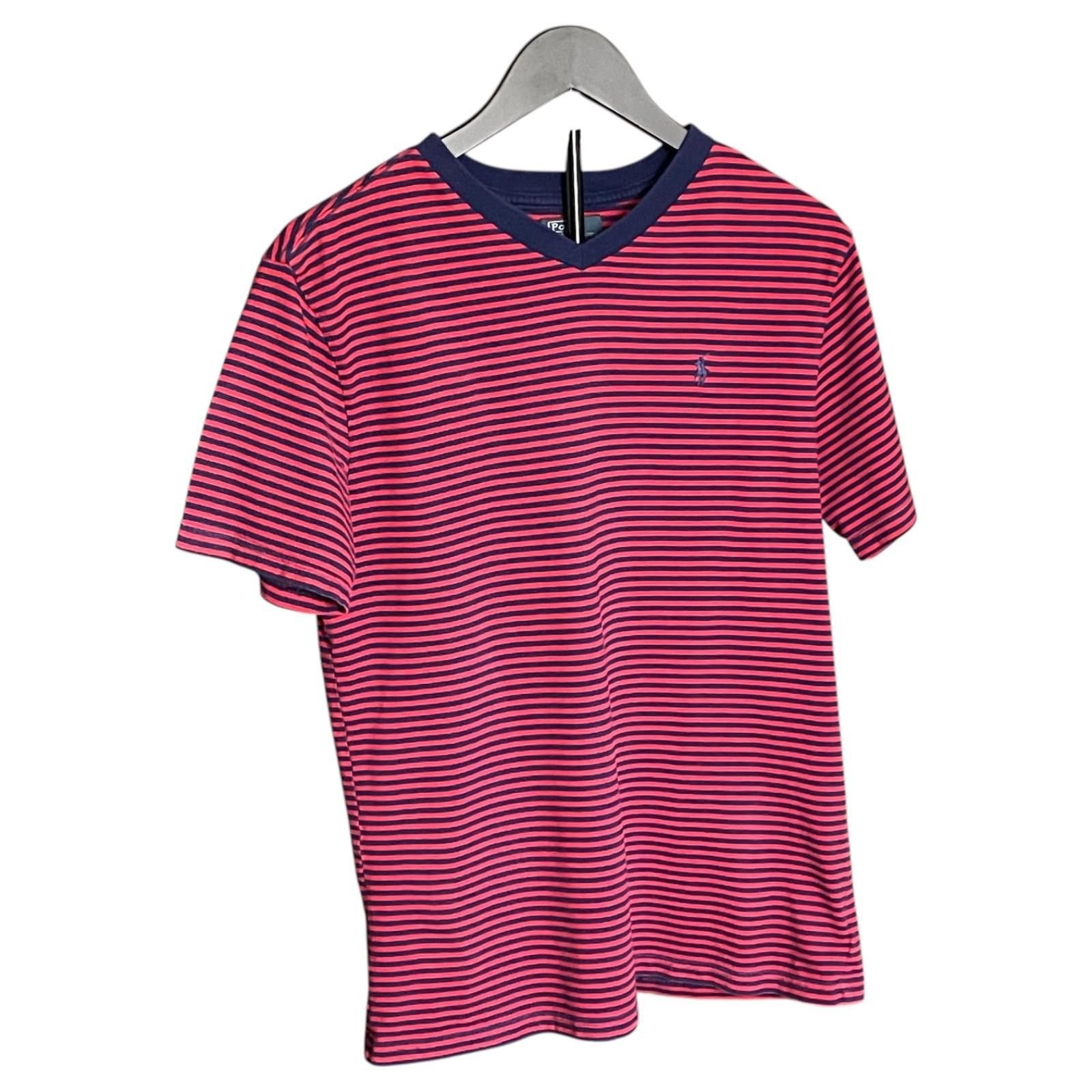 Polo Ralph Lauren Polo Ralph Lauren Boys XL 18-20 Red Blue Striped V-Neck Tee Size US XL / EU 56 / 4 - 1 Thumbnail
