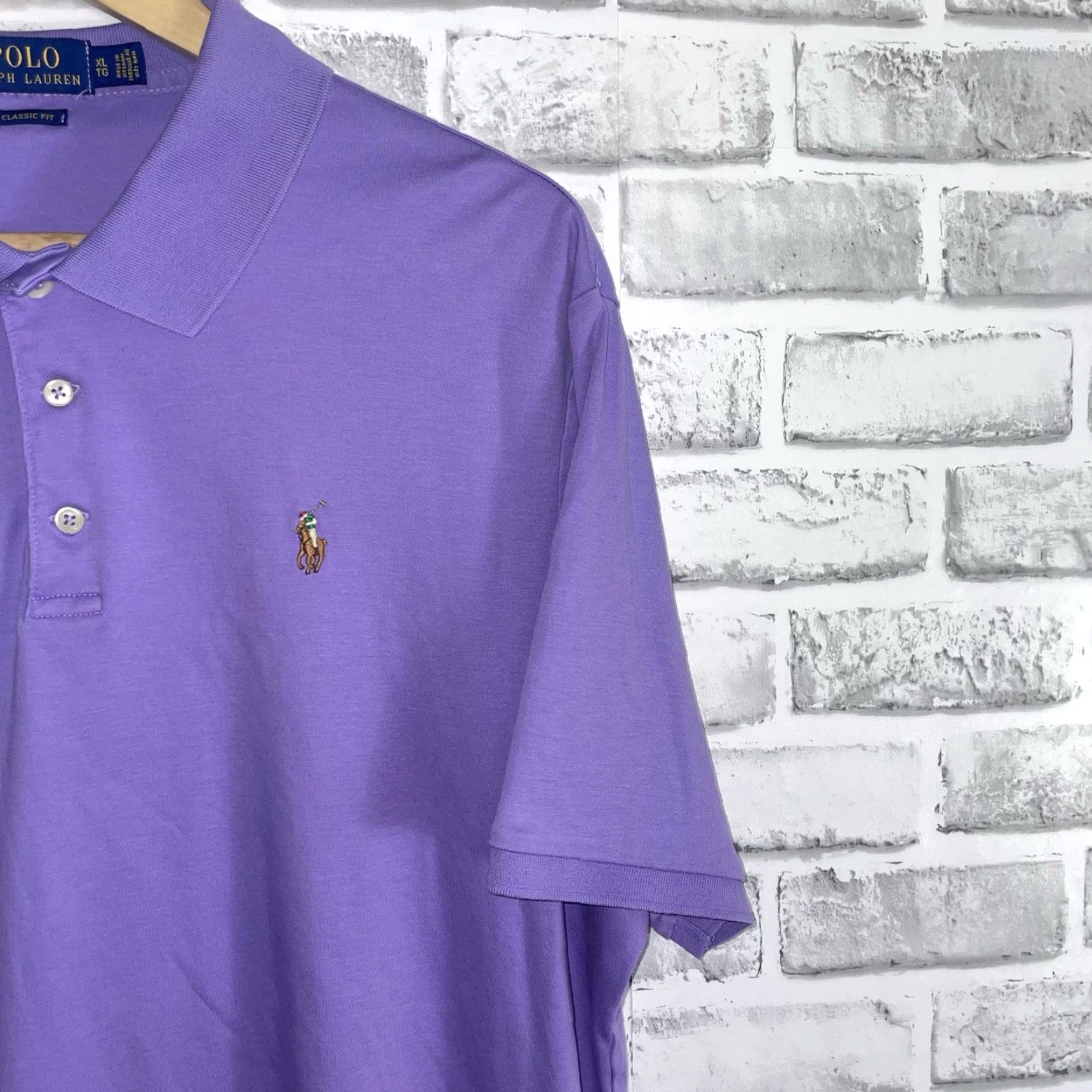 Polo Ralph Lauren Polo Ralph Lauren Polo Shirt Purple Short Sleeve XL Men’s Classic Fit Size US XL / EU 56 / 4 - 3 Thumbnail