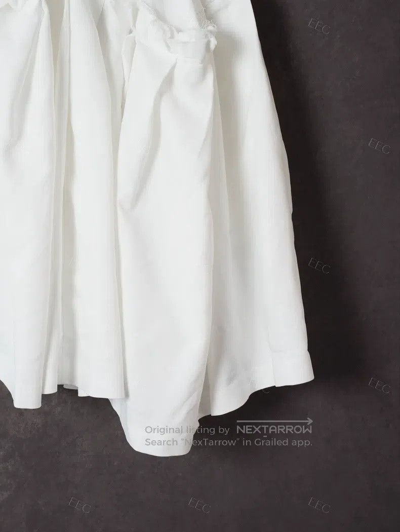 Comme des Garcons Comme Des Garcons size S White Asymmetrical Cutout Lace Hem Size 22" - 8 Thumbnail