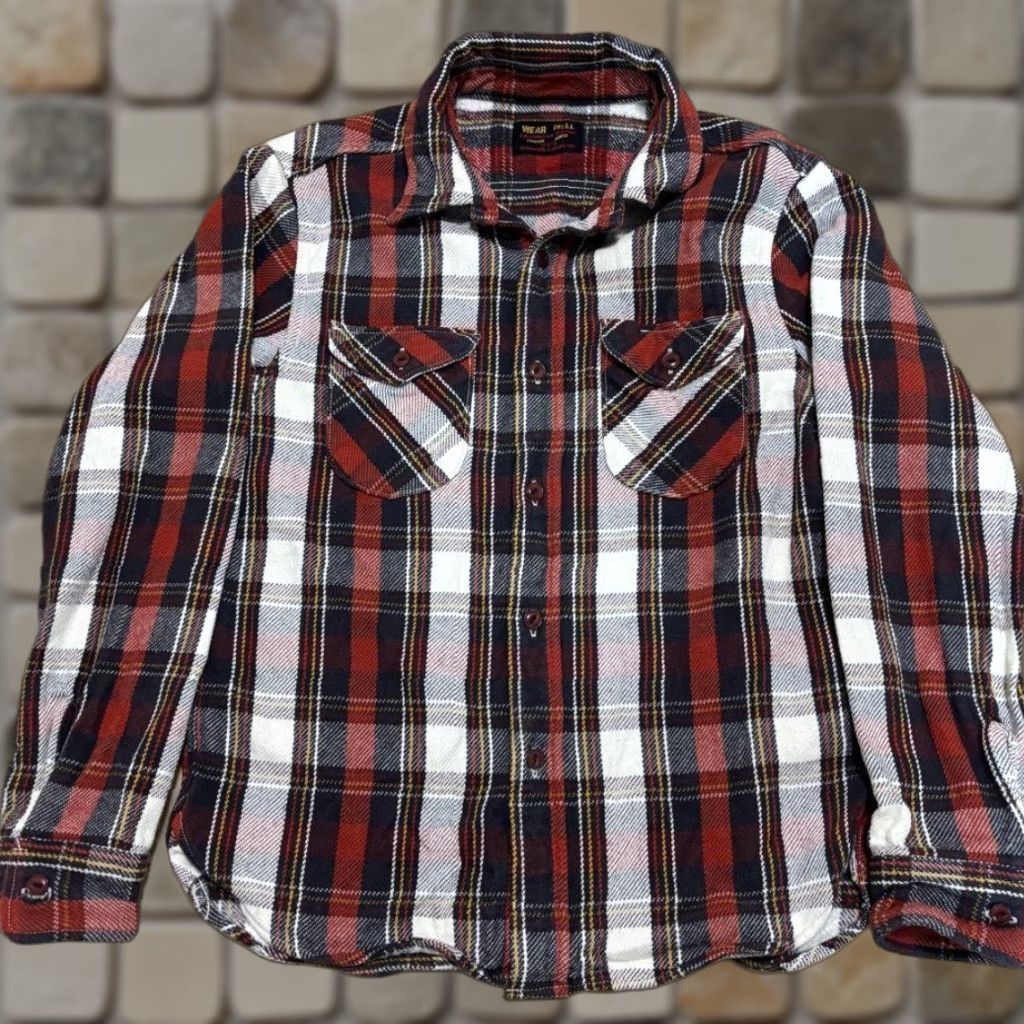 Vintage UES HeaVy Flannel Shirt 502052 Cotton Plaid Red Size 2 Men Regular Long Sleeve Button-Up Casual Vintage: No, Biker Theme? Size US XS / EU 42 / 0 - 1 Thumbnail