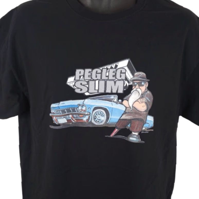 Vintage Pegleg Slim T Shirt Mens Large Black Lowrider Band Shirt Tour Concert Shirt Mens Large Black Size US L / EU 52-54 / 3 - 2 Thumbnail