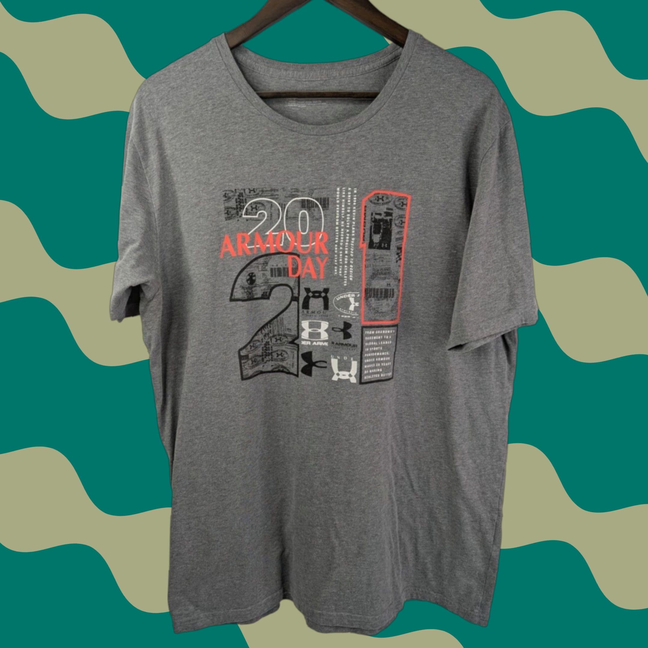 Under Armour Under Armour Grey T-Shirt Men XL Loose Armour Day 2021 Logo Casual Shirt Mens XL Gray Logo Casual Size US XL / EU 56 / 4 - 1 Thumbnail