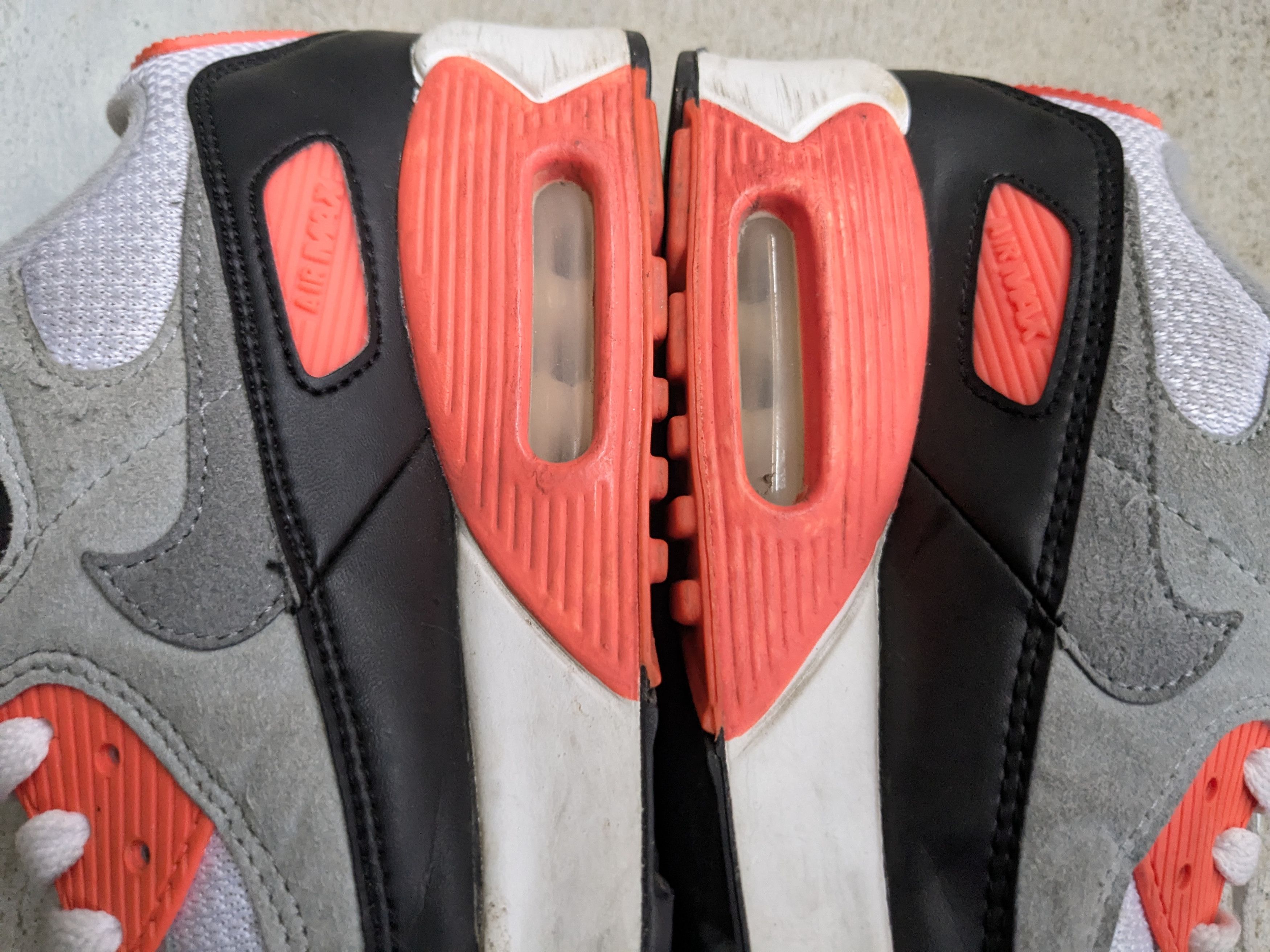 Nike Nike Air Max 90 'Infrared' DC8334-100 Gray Suede 6.5Y Size US 6.5 / EU 39-40 - 10 Thumbnail