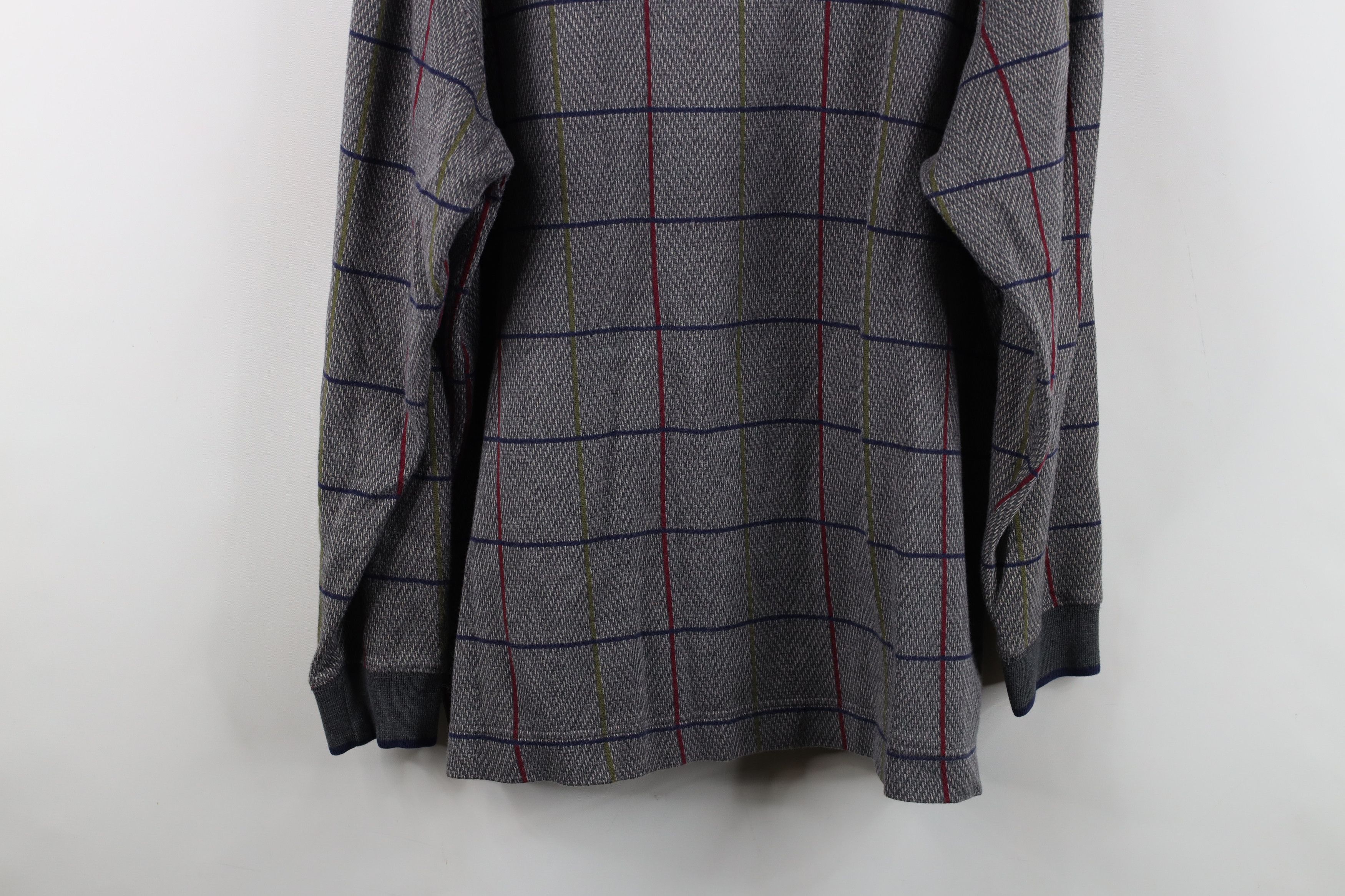 Vintage Vintage 90s Streetwear Knit Long Sleeve Rugby Polo Shirt Size US XL / EU 56 / 4 - 11 Thumbnail