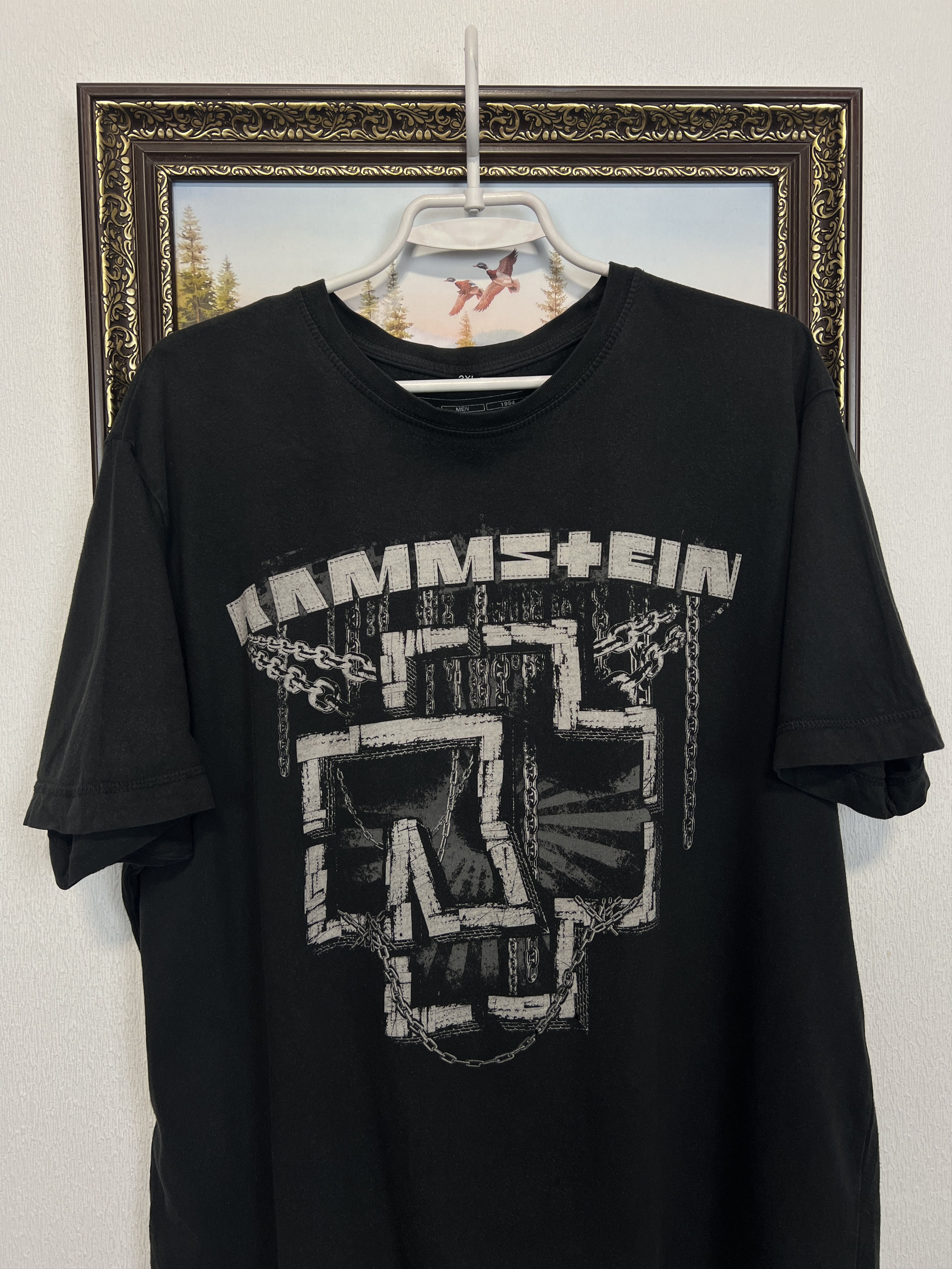 Vintage Rammstein In Ketten Band Shirt Over Print Tee Jersey Trikot Size US XXL / EU 58 / 5 - 2 Thumbnail