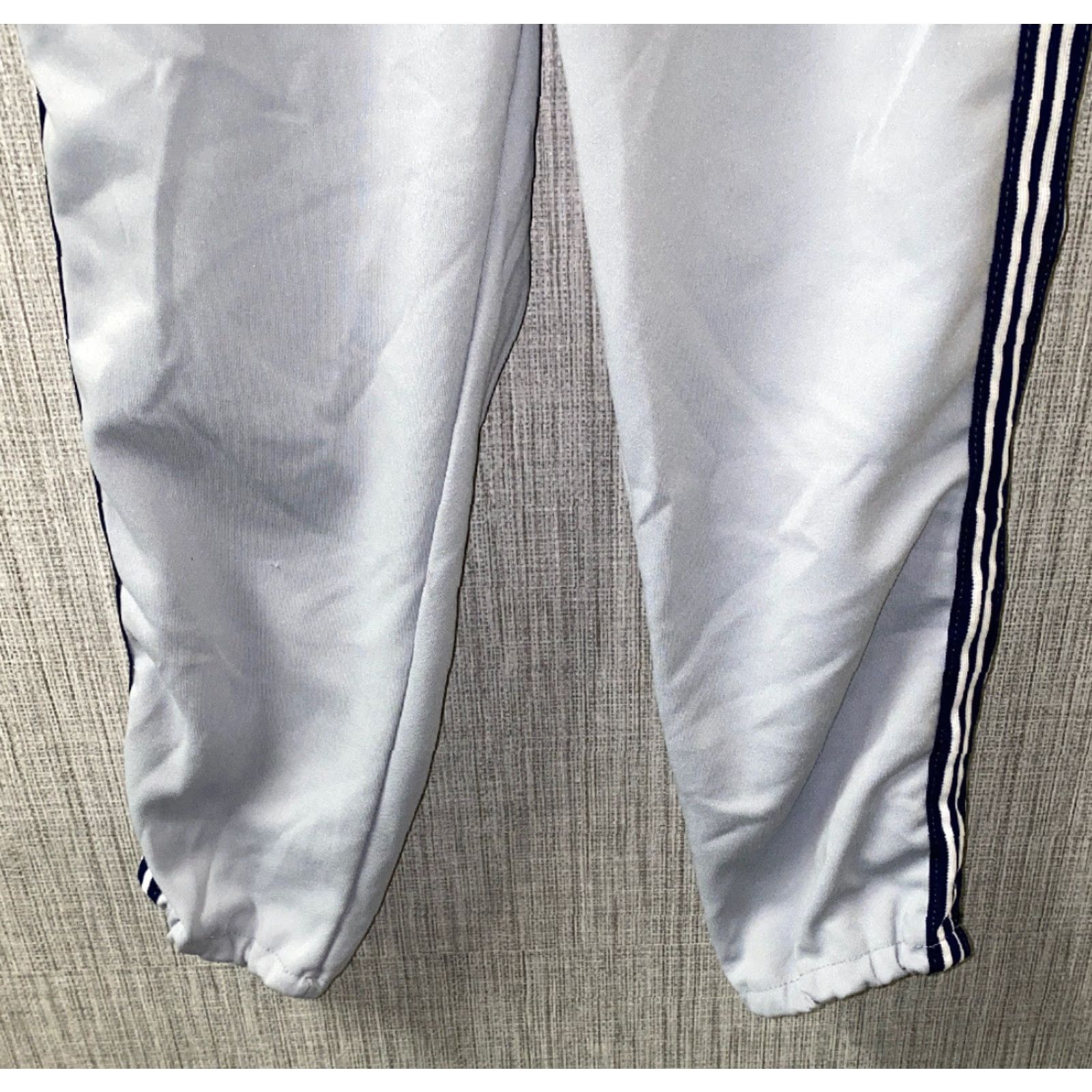 Vintage Bike Womens Zip Fly Pants Gray/Navy Blue M 33x23 Casual Womens Regular Mid Rise Flat Front Polyester Bands Zip Fly 33x23 Size 32" / US 10 / IT 46 - 3 Thumbnail