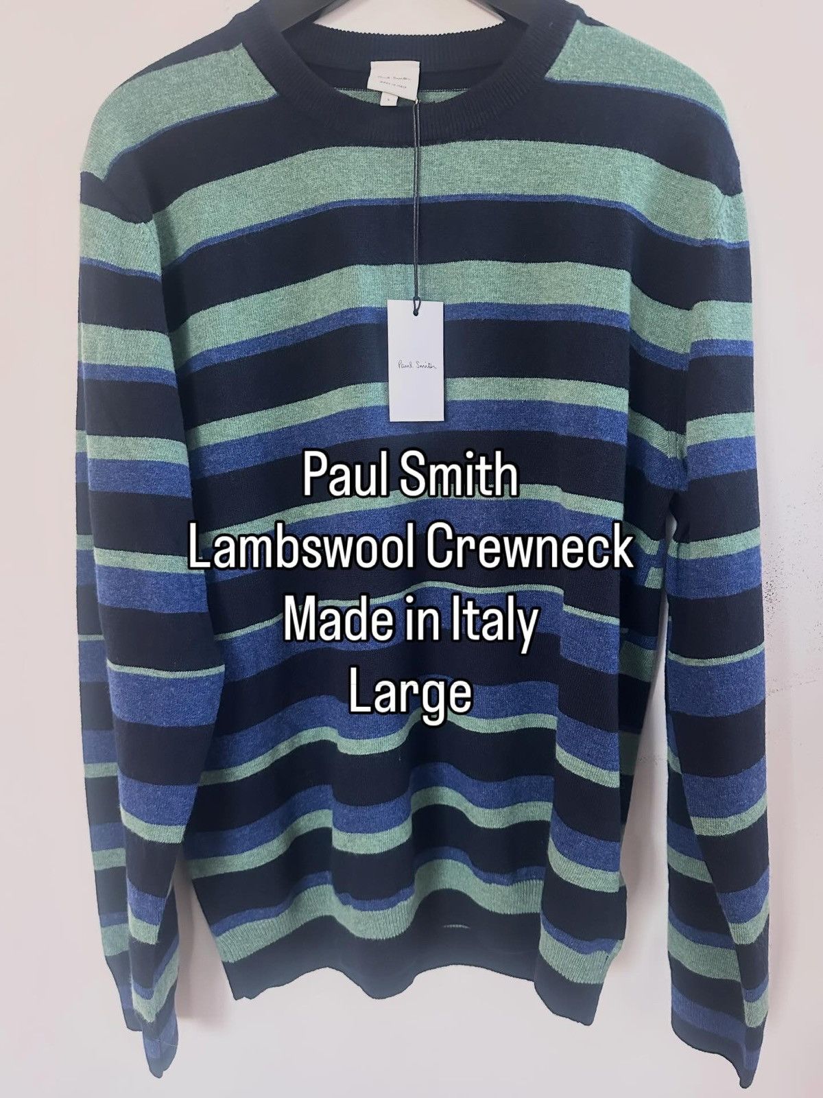 Paul Smith Paul Smith Lightweight Lambswool Sweater - Large - NWT Size US L / EU 52-54 / 3 - 1 Thumbnail