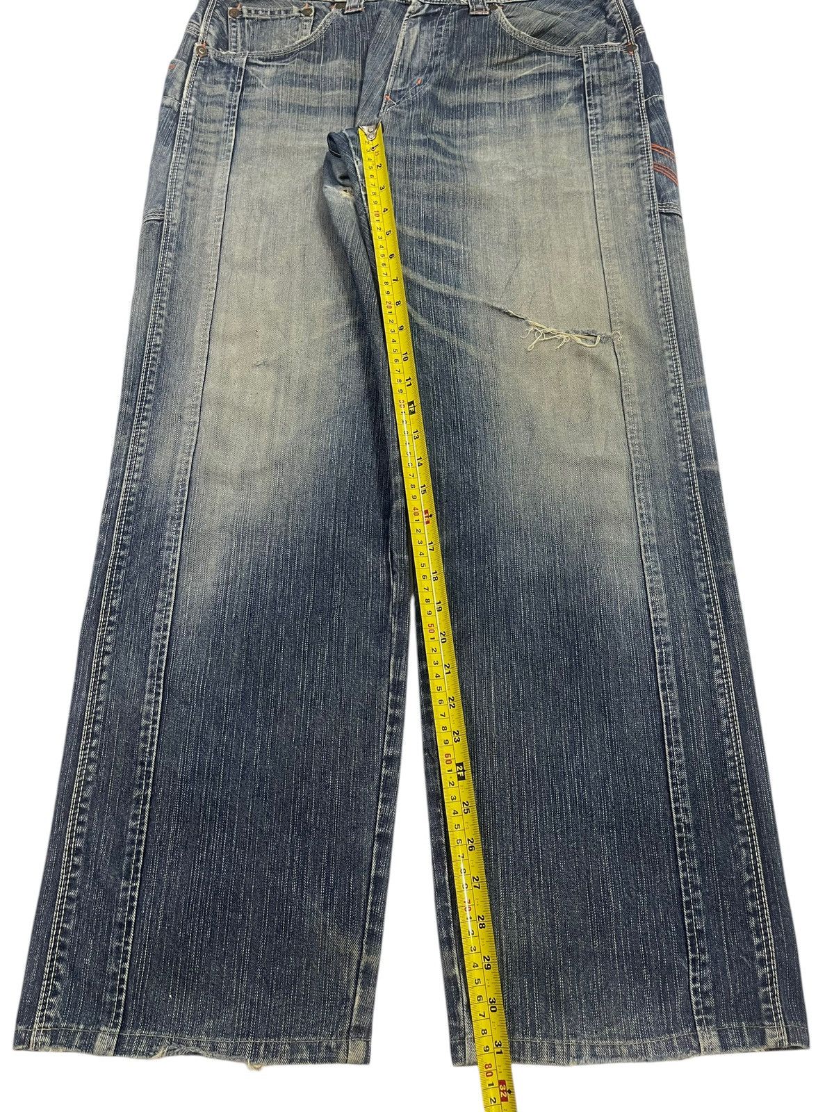 Edwin Edwin XV Exclusive Vintage Faded Wash Distress Baggy Jeans Size US 36 / EU 52 - 14 Thumbnail