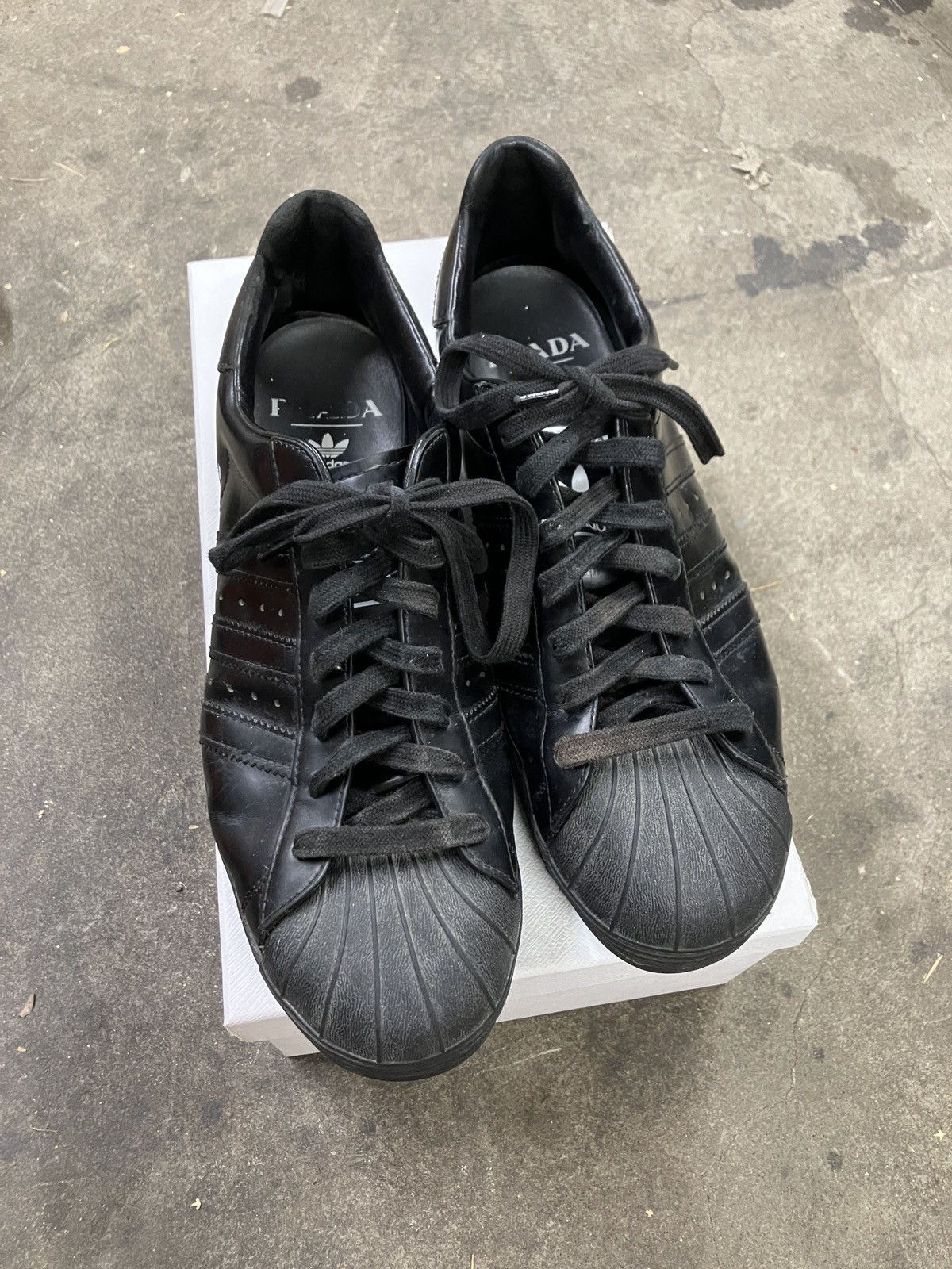 Adidas × Designer × Prada Prada adidas superstars Size US 10 / EU 43 - 6 Thumbnail