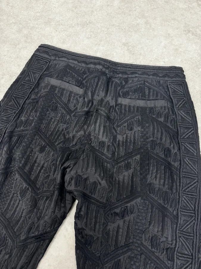Dries Van Noten Dries Van Noten Black Relief Abstract Pants Size US 32 / EU 48 - 7 Thumbnail