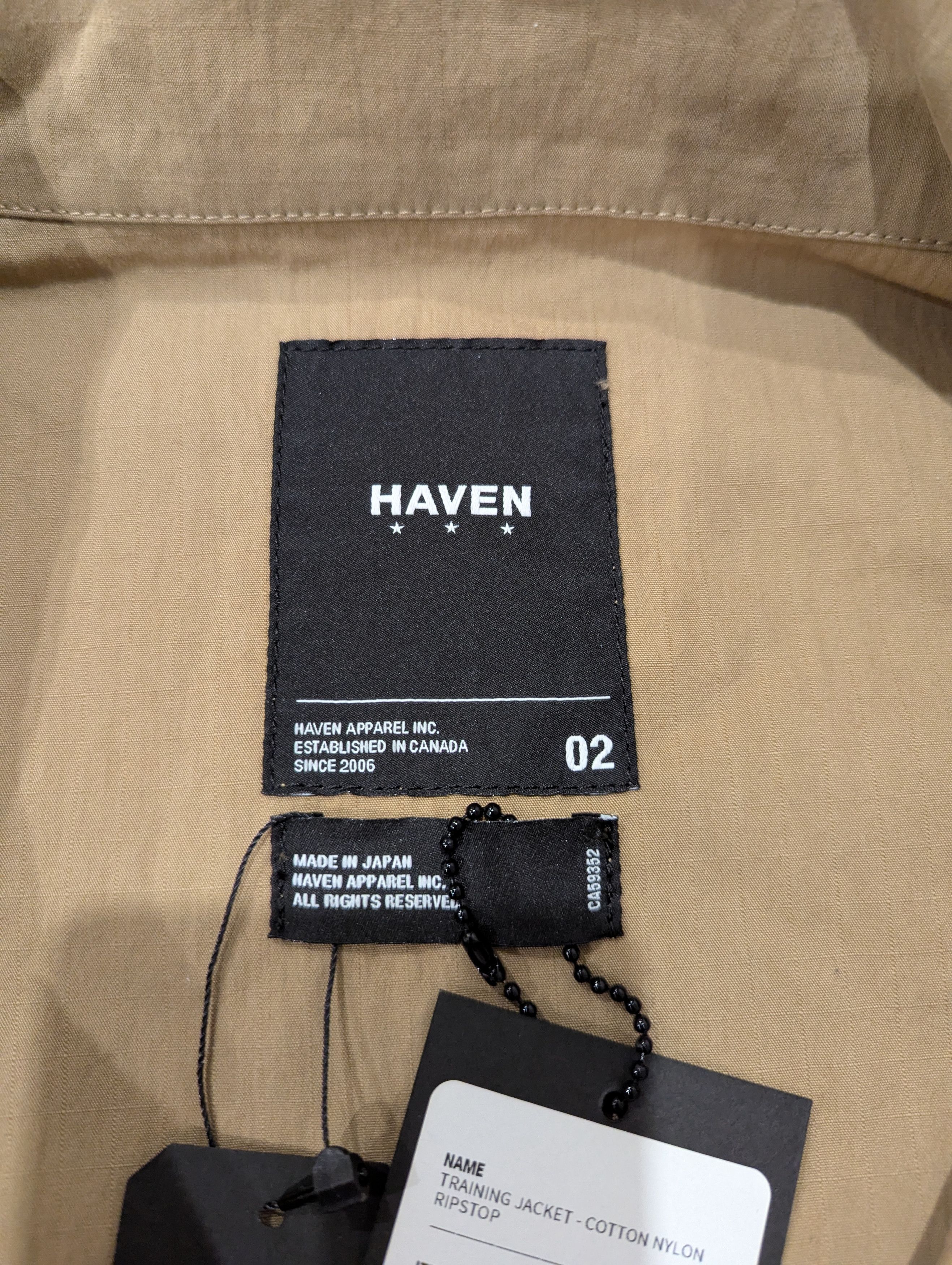 Haven Haven Training Jacket - Cotton Nylon Ripstop Beige Size US M / EU 48-50 / 2 - 3 Thumbnail