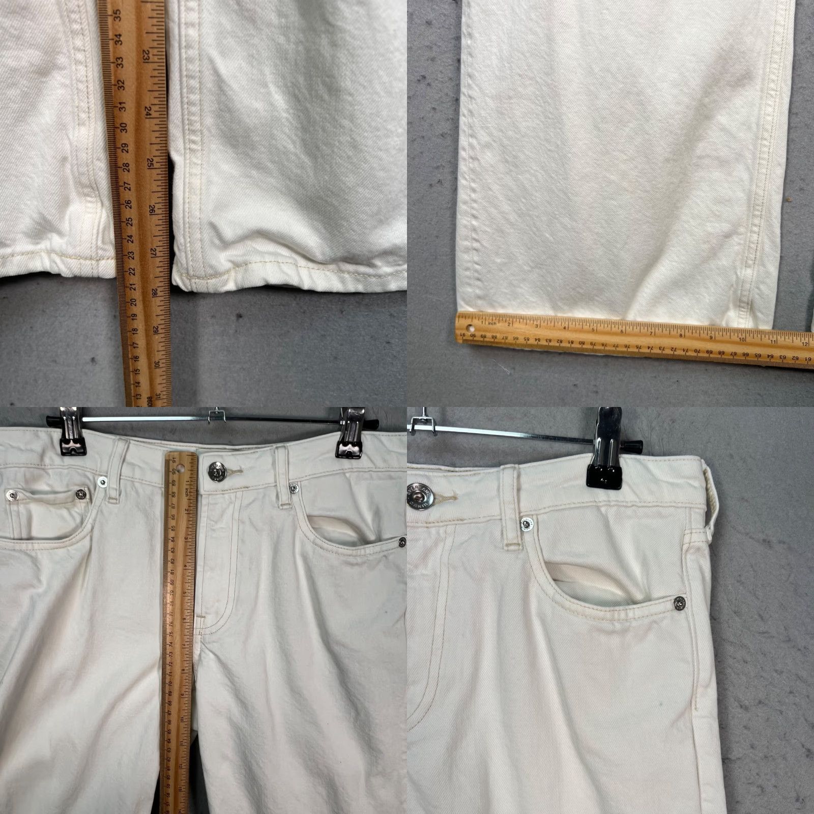 Everlane Everlane Womens 26 White Wide-Leg Organic Cotton Blend Jeans Size 26" / US 2 / IT 38 - 8 Thumbnail