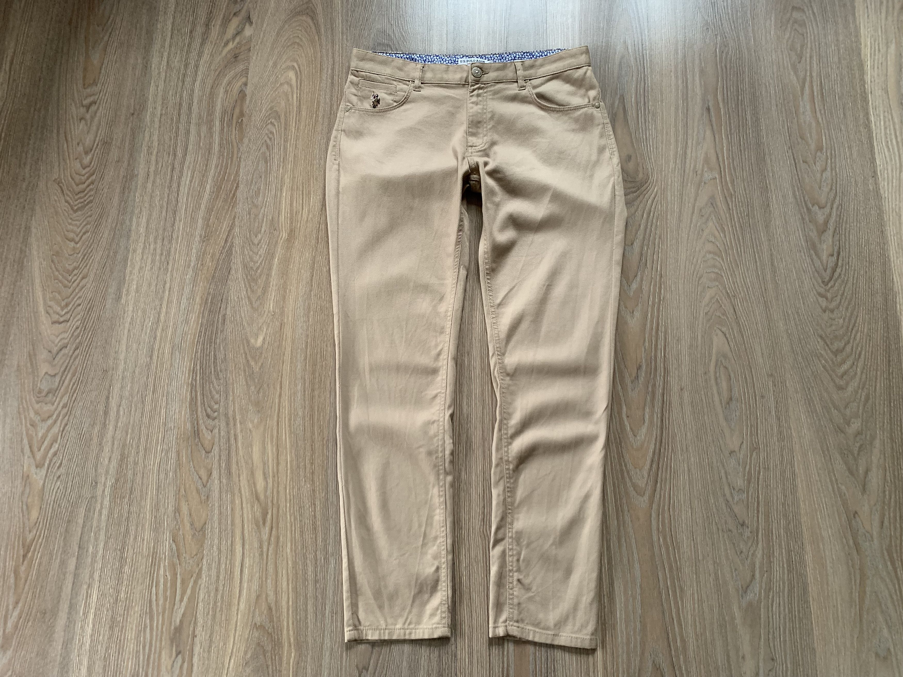 Designer × U.S. Polo Assn. U.S. Polo Assn Slim Beige Casual Pants Size US 34 / EU 50 - 12 Thumbnail