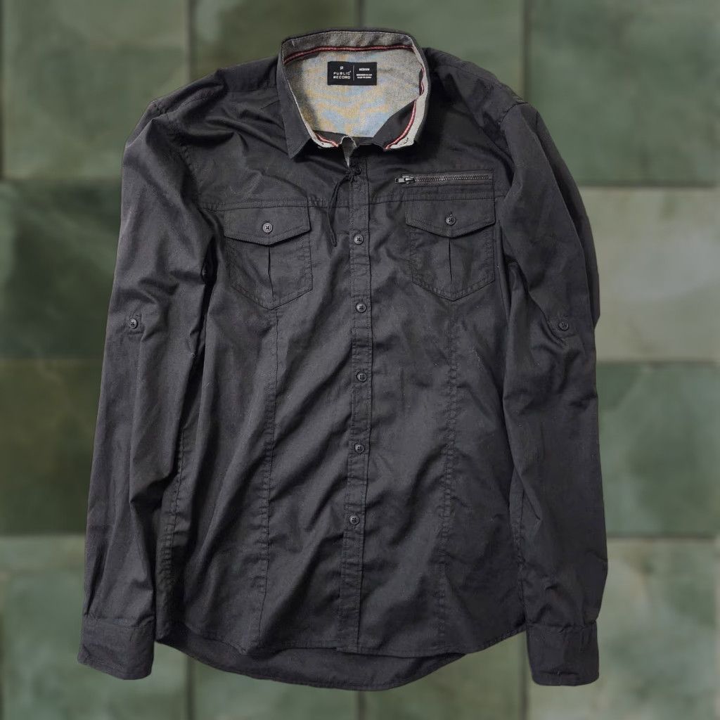 Vintage Public Rec Shirt Mens Medium Black Button-Up Casual Performance Pockets Danny Size US M / EU 48-50 / 2 - 1 Thumbnail