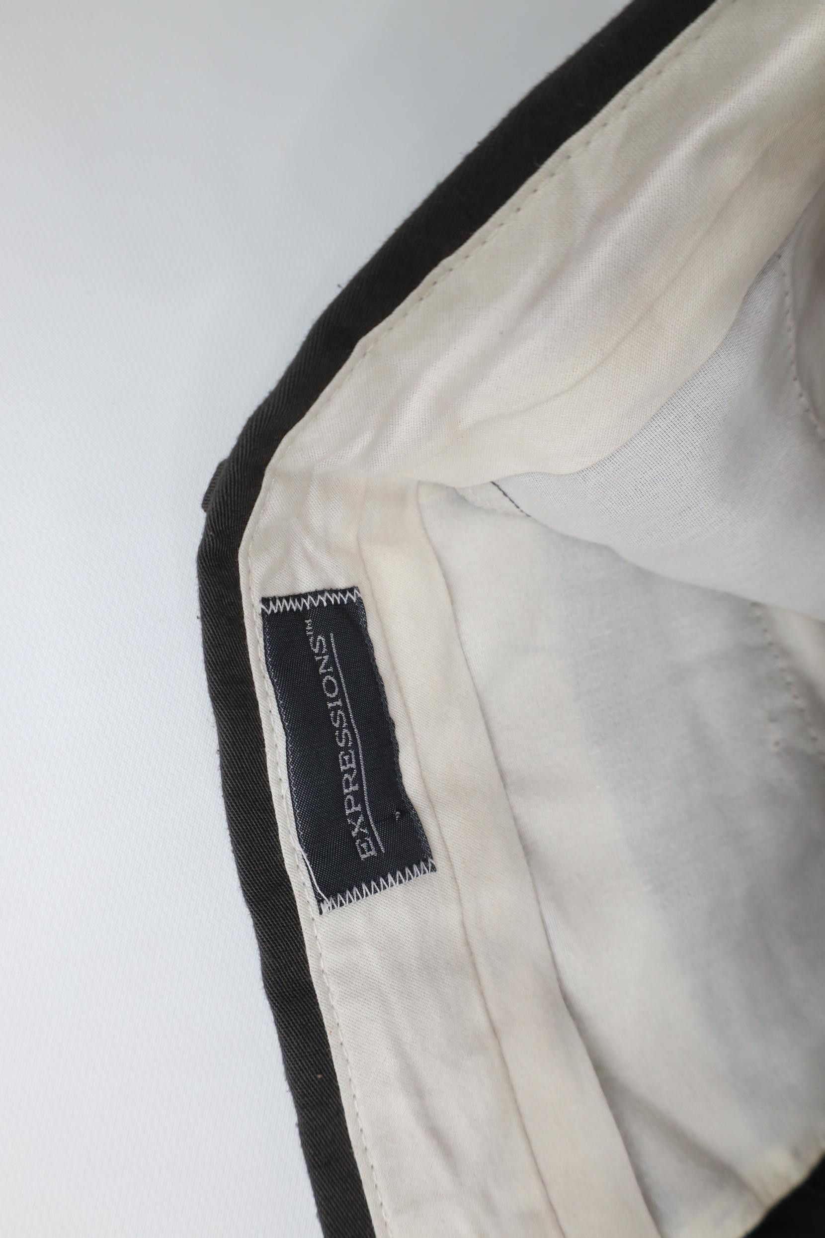 Vintage Vintage 90s Streetwear Gabardine Blend Knit Chino Pants Gray Size US 34 / EU 50 - 9 Thumbnail