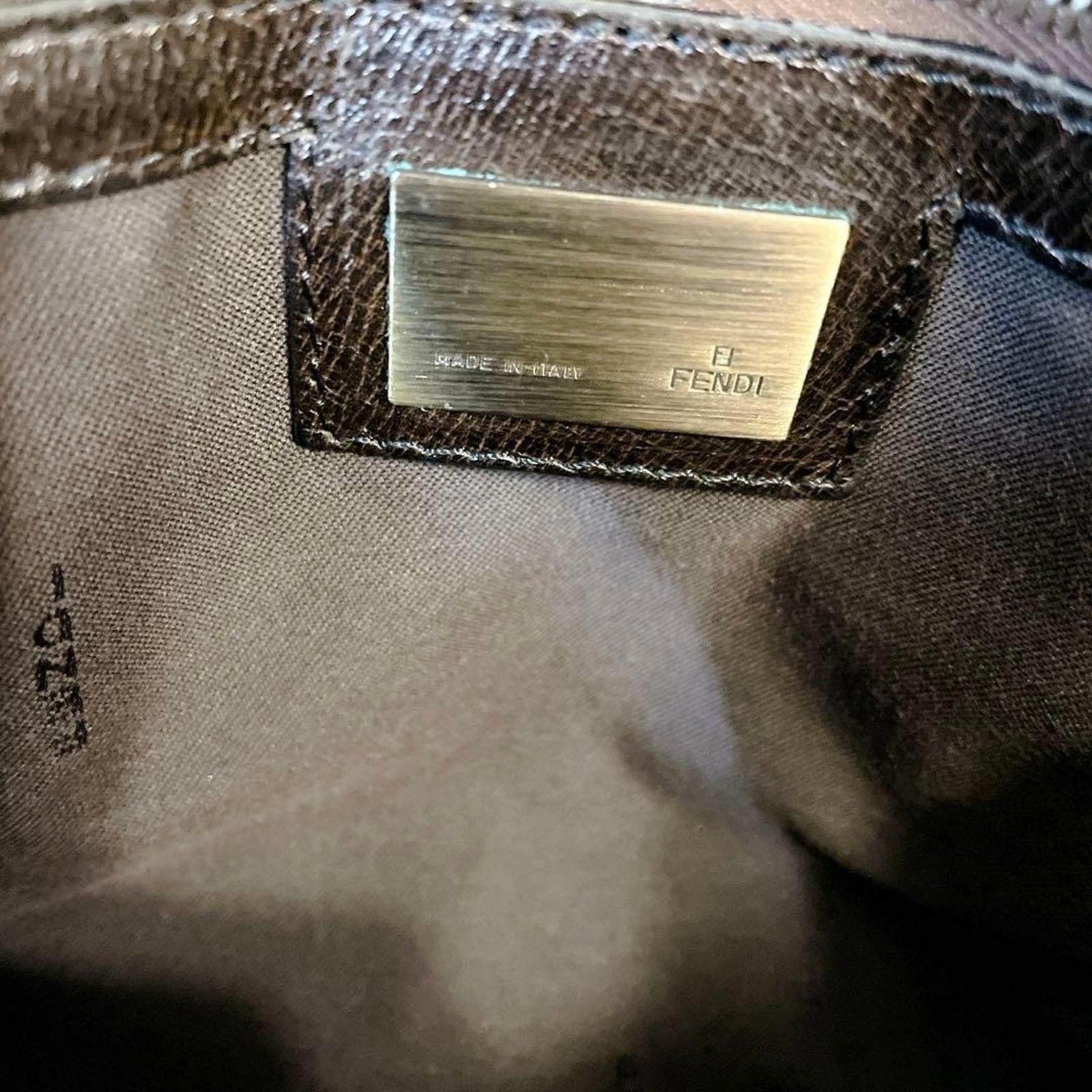 Fendi Fendi - Brown Black Leather Shoulder Bag Size ONE SIZE - 6 Thumbnail