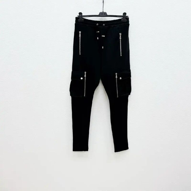 Balmain Black Lightweight Casual Pants for Men 0089