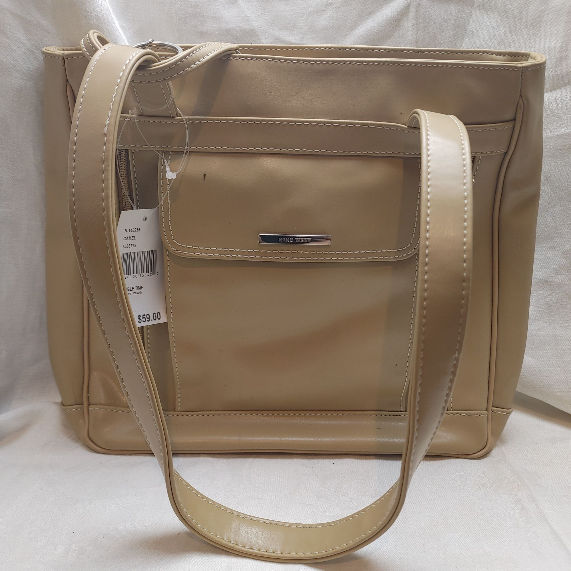 Nine West NWT Nine West Camel Tan Hand Bag Double Time Purse with Smal Size ONE SIZE - 1 Thumbnail