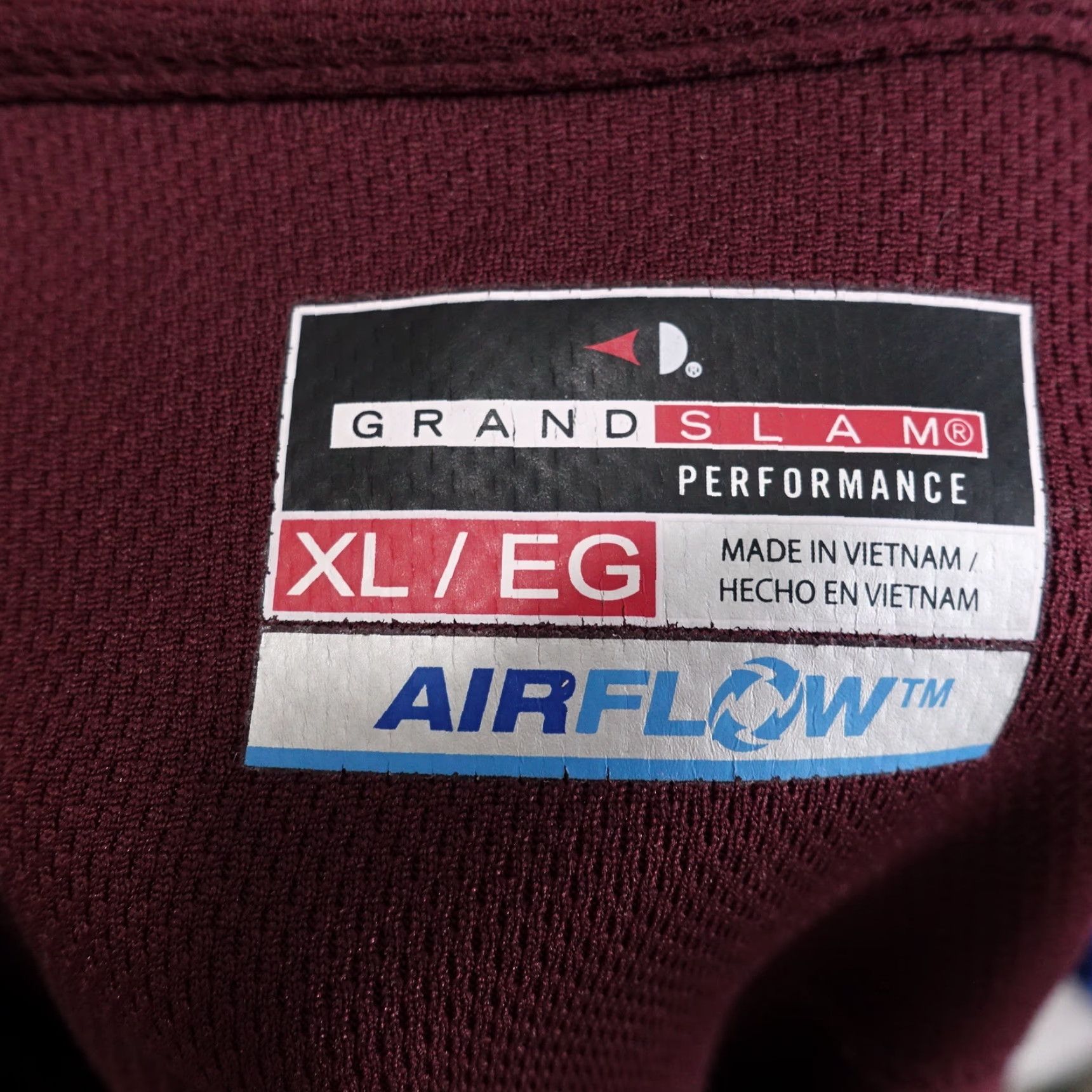 Vintage GRAND SLAM PERFORMANCE GOLF POLO LONG SLEEVE BURGUNDY MENS SZ XL Size US XL / EU 56 / 4 - 6 Thumbnail
