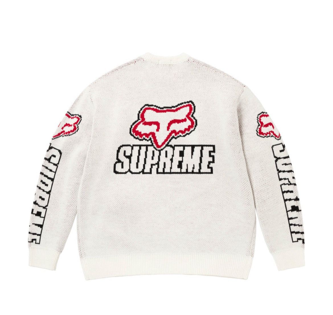 Fox Racing × Supreme Supreme/Fox Racing Sweater White FW25 Size US XL / EU 56 / 4 - 2 Thumbnail