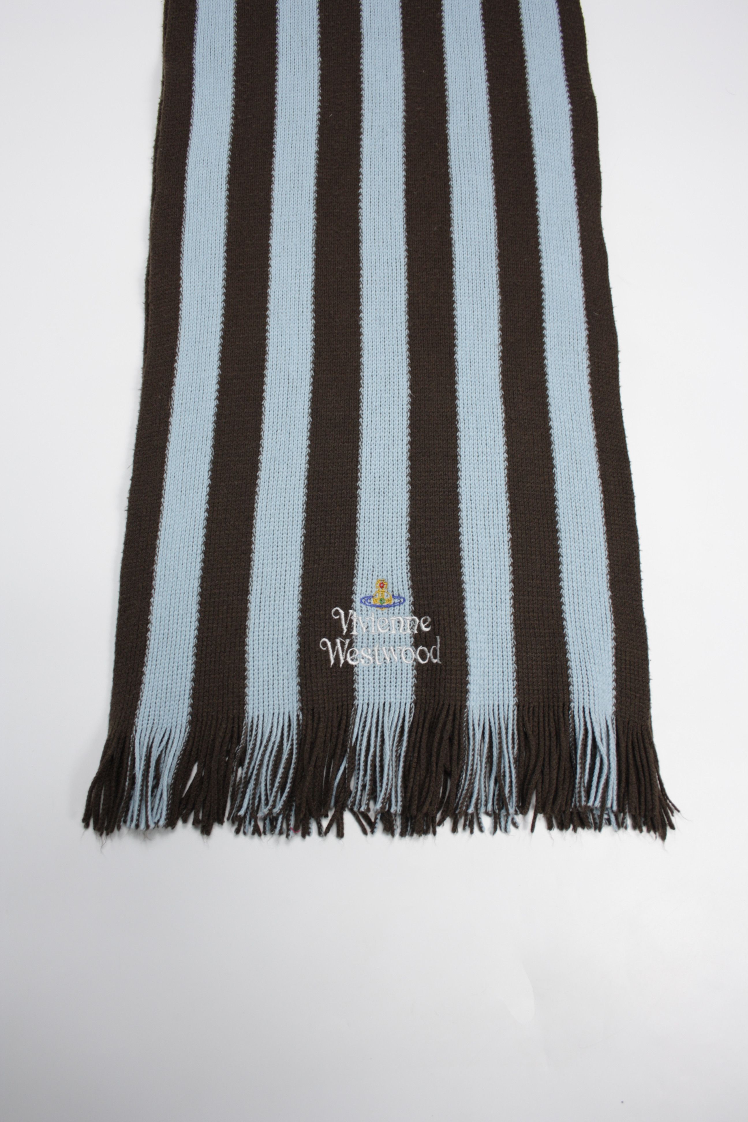 Vintage Vivienne Westwood 90s-00s Vintage Stripe Fringed Long Scarf ...