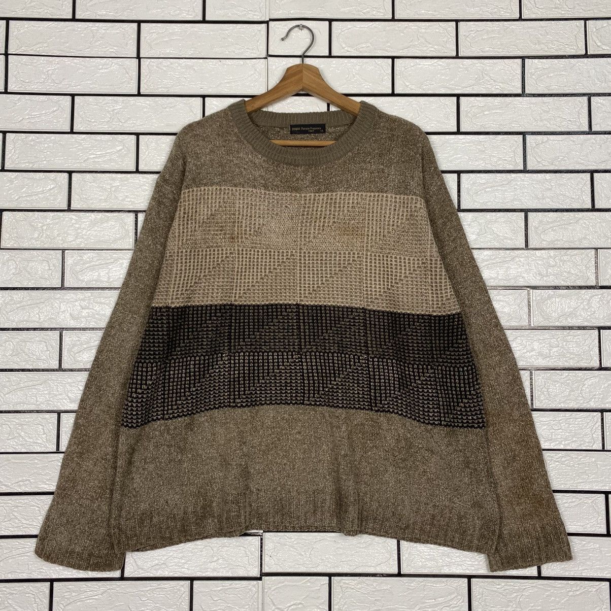 Japanese Brand 📌Vintage Knit Sweatshirt Patrizio Francessa Striped Size US L / EU 52-54 / 3 - 2 Thumbnail