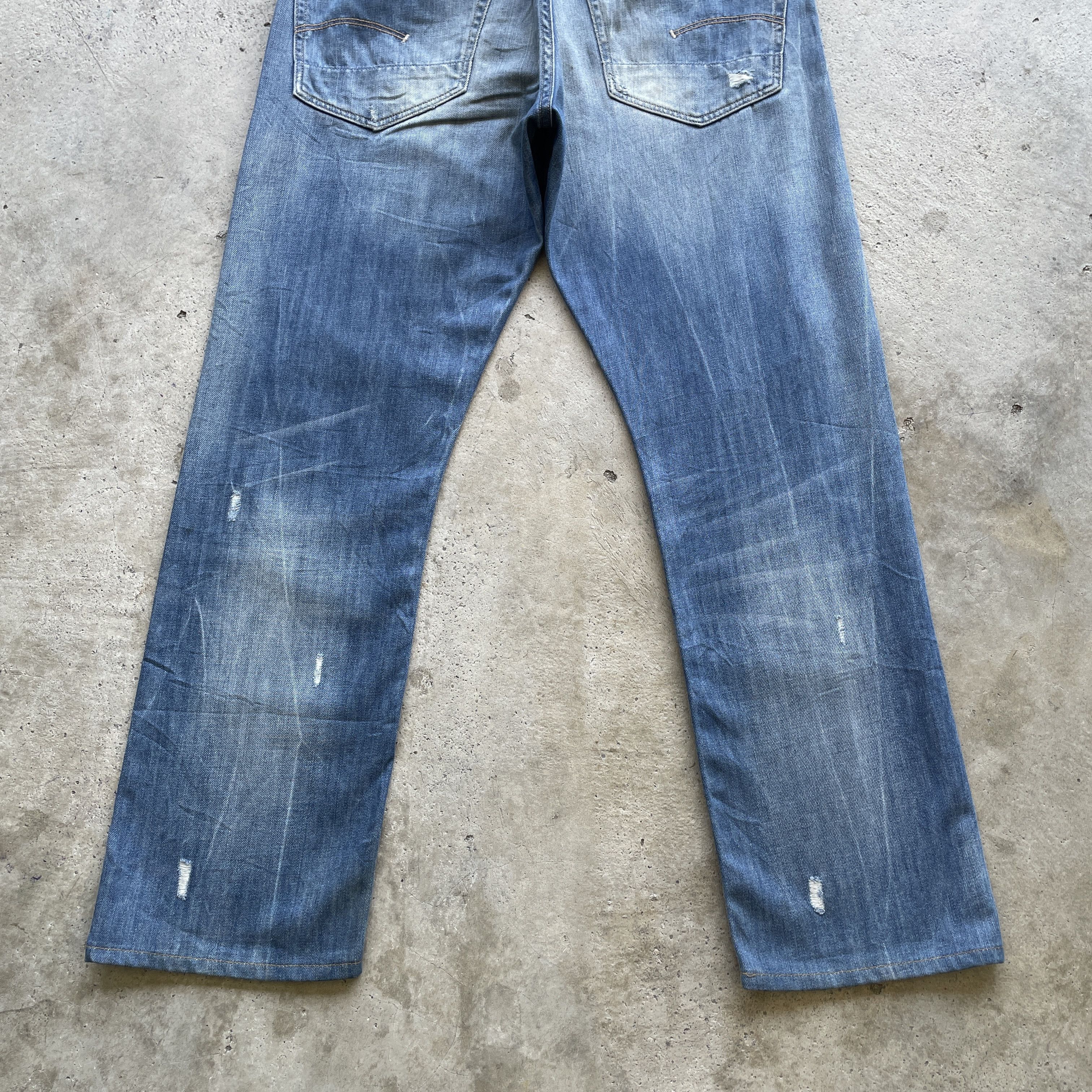 G-Star Vintage G-Star 3301 Distressed Jeans Faded Denim Pants Size US 35 - 12 Thumbnail