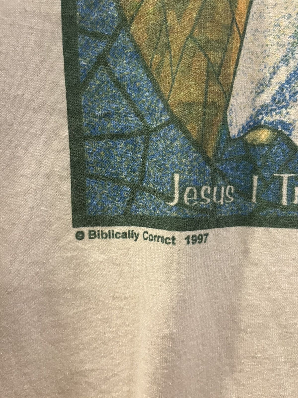 Other Vintage 90s Jesus I Trust in You T-Shirt Size US XL / EU 56 / 4 - 4 Thumbnail