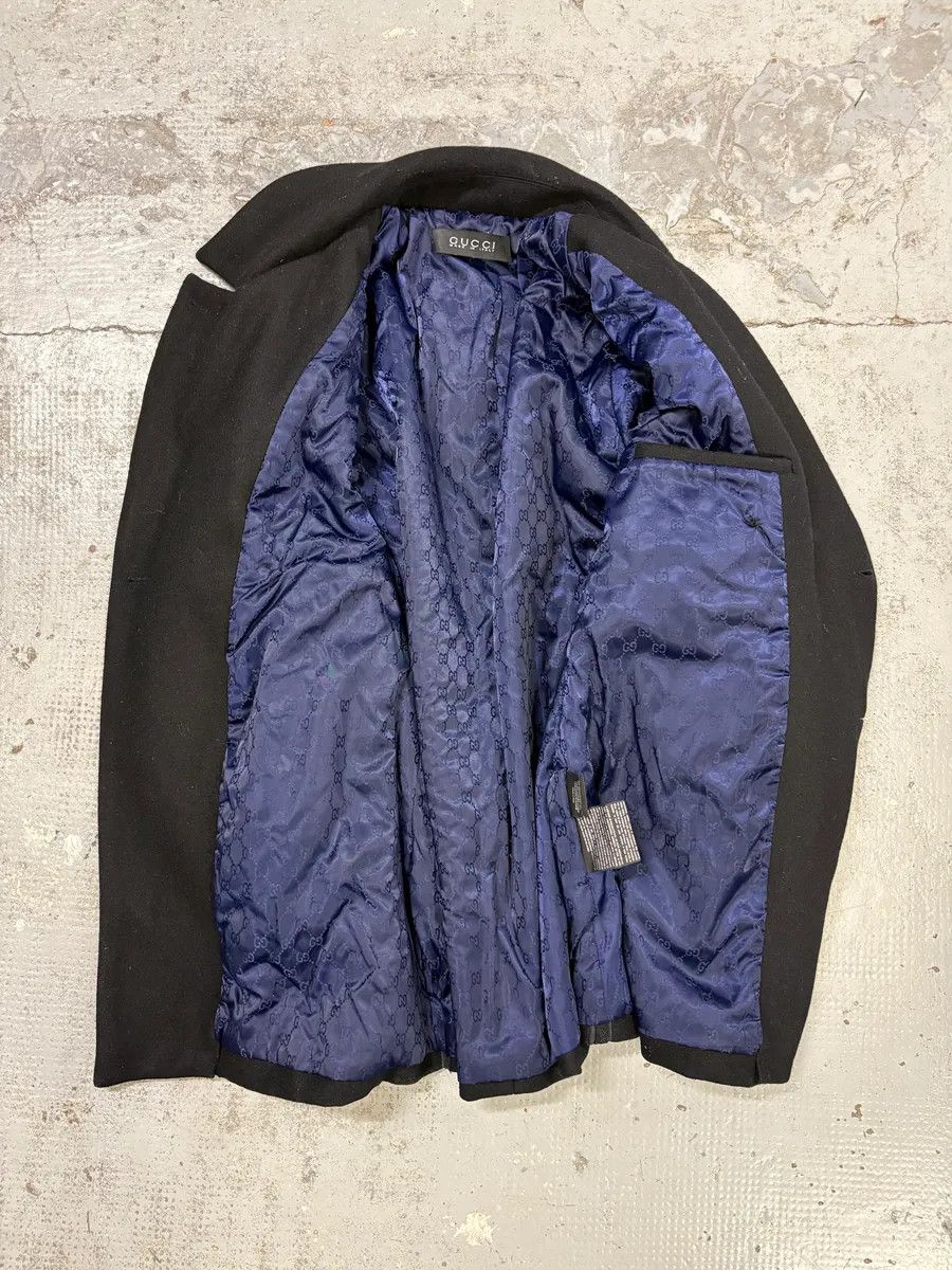 Gucci 2000s Gucci Black Wool Double-Breasted Coat Size US M / EU 48-50 / 2 - 8 Thumbnail