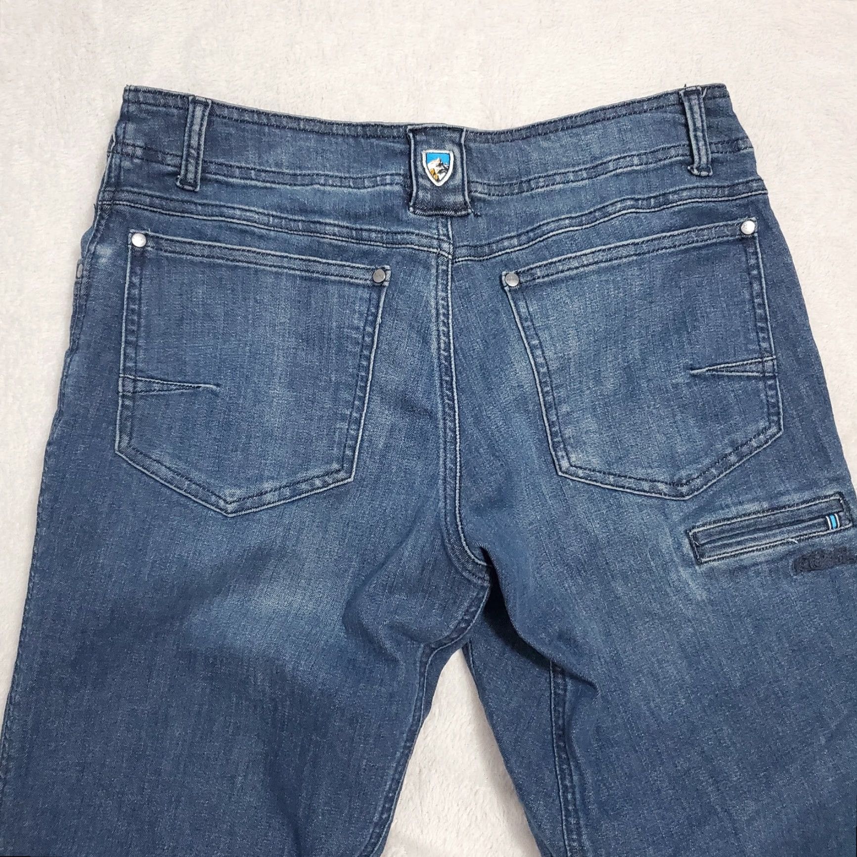 Vintage Kuhl Jeans Mens 32x30 Tapered Fit Indigo Dye Stretch Actual 31x26 Style 5201 Size US 32 / EU 48 - 5 Thumbnail