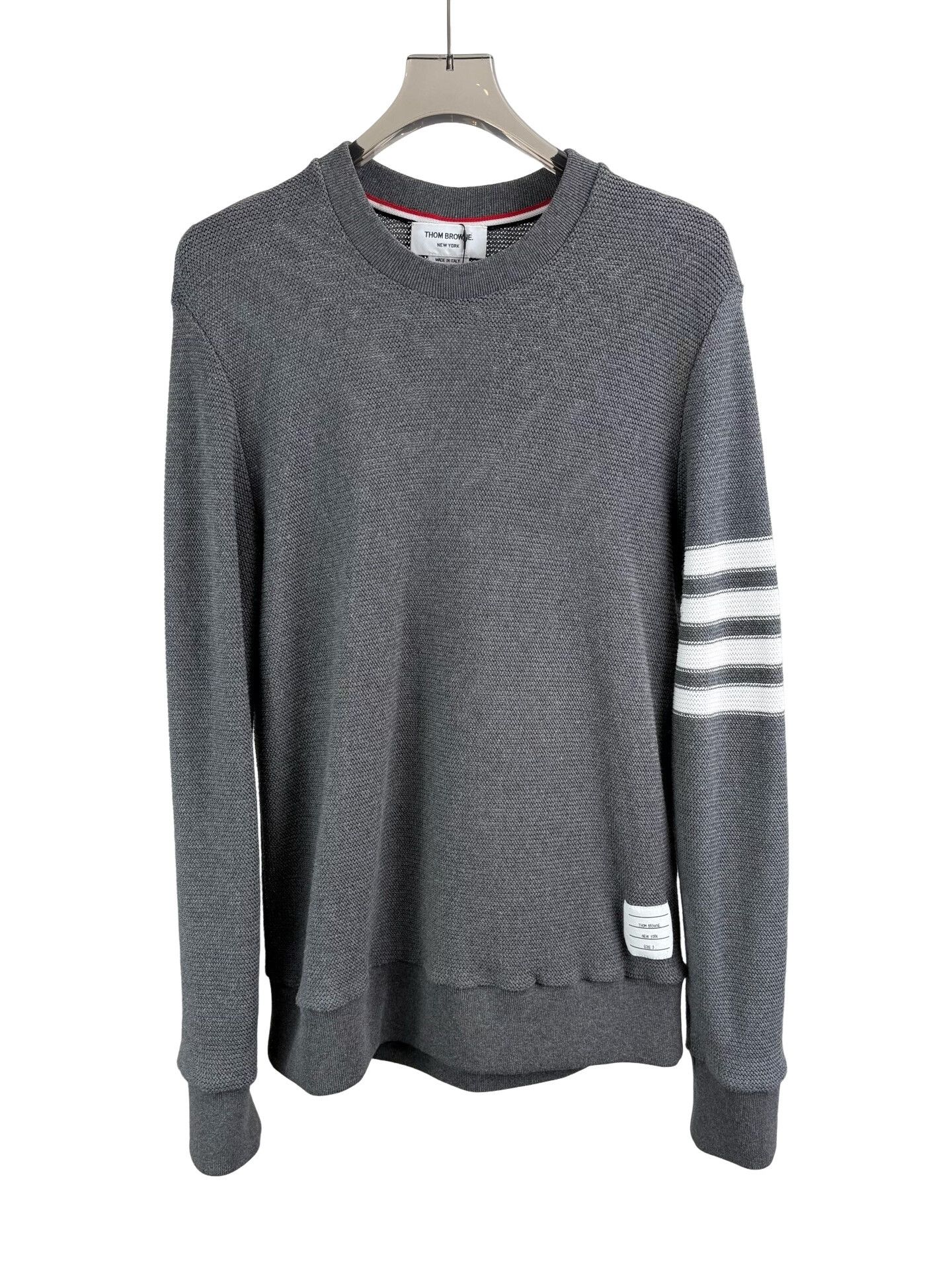 Thom Browne Thom Browne Waffle Knit 4-Bar Sweater Size 3 Size US L / EU 52-54 / 3 - 1 Thumbnail