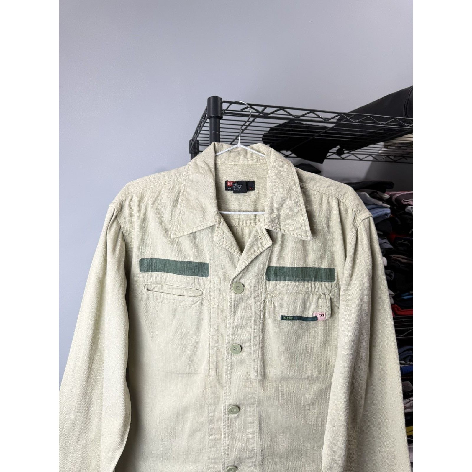 Diesel Rare Vintage Diesel Overshot Shirt Jacket Archive Black Gold Size US L / EU 52-54 / 3 - 3 Thumbnail