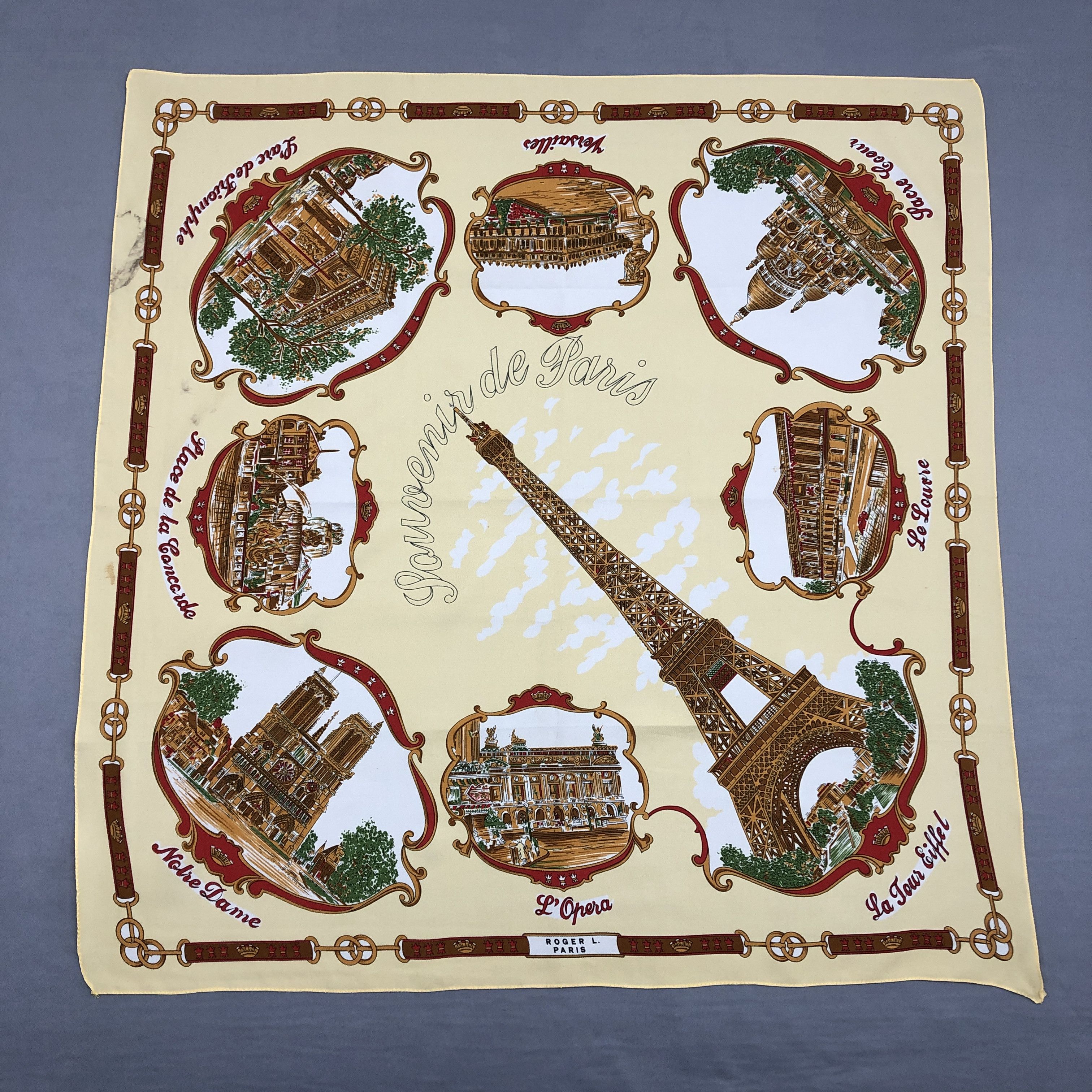 Other × Vintage Vintage Roger L Paris SILK Scarf Twill Stole Wraps Scarves Size ONE SIZE - 3 Thumbnail