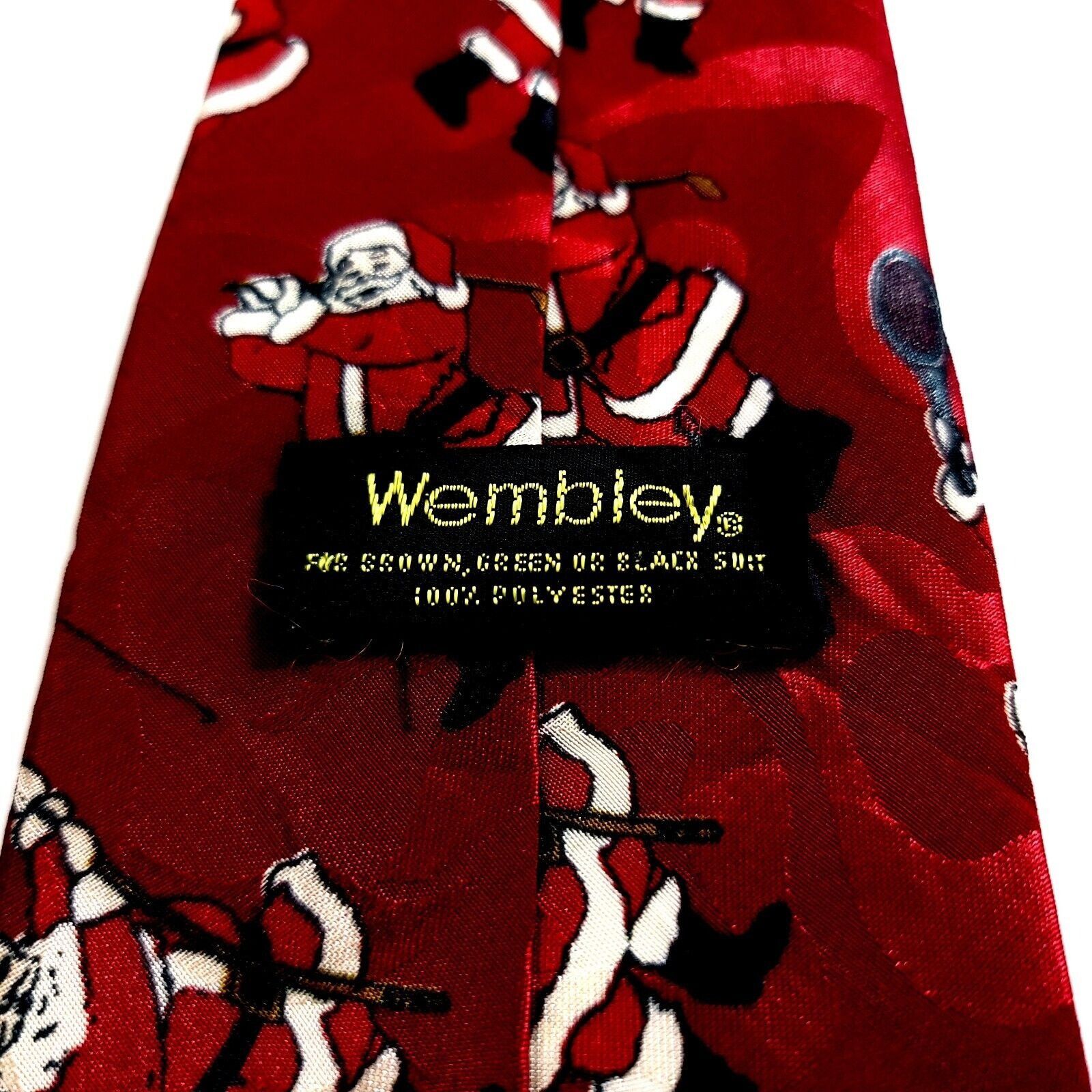 Other Wembley Christmas Santa Klaus Golf Fishing Red Polyester Jac Size ONE SIZE - 3 Thumbnail