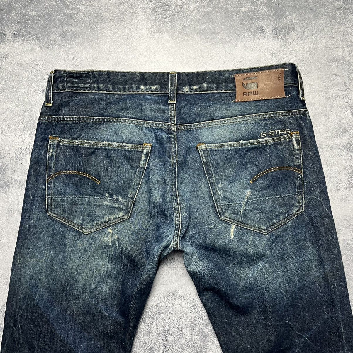 G-Star Vintage G-Star RAW 3301 Low Tapered Distressed Denim Jeans Size US 38 / EU 54 - 17 Thumbnail
