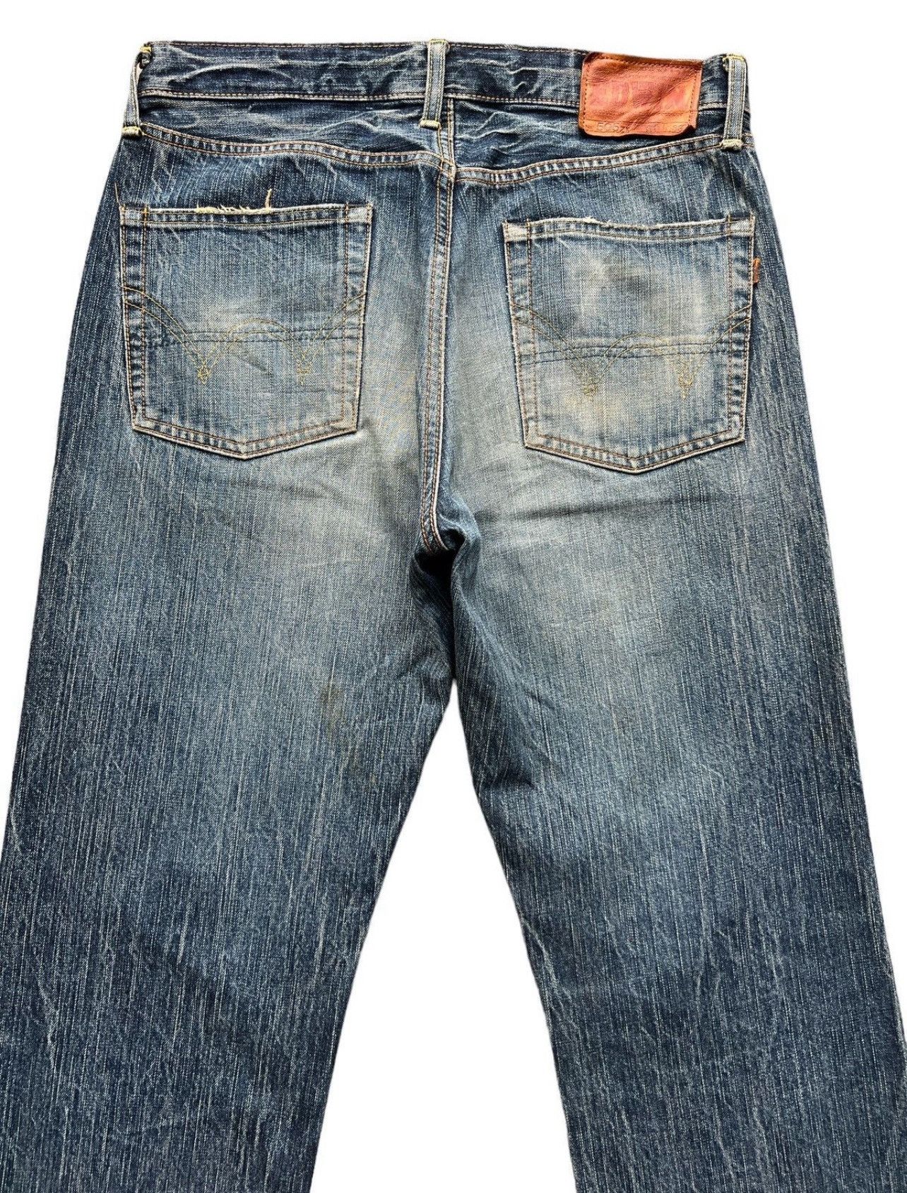Edwin Vintage Edwin 505zx Selvedge Distressed Denim Jeans 33x31 Size US 33 - 5 Thumbnail