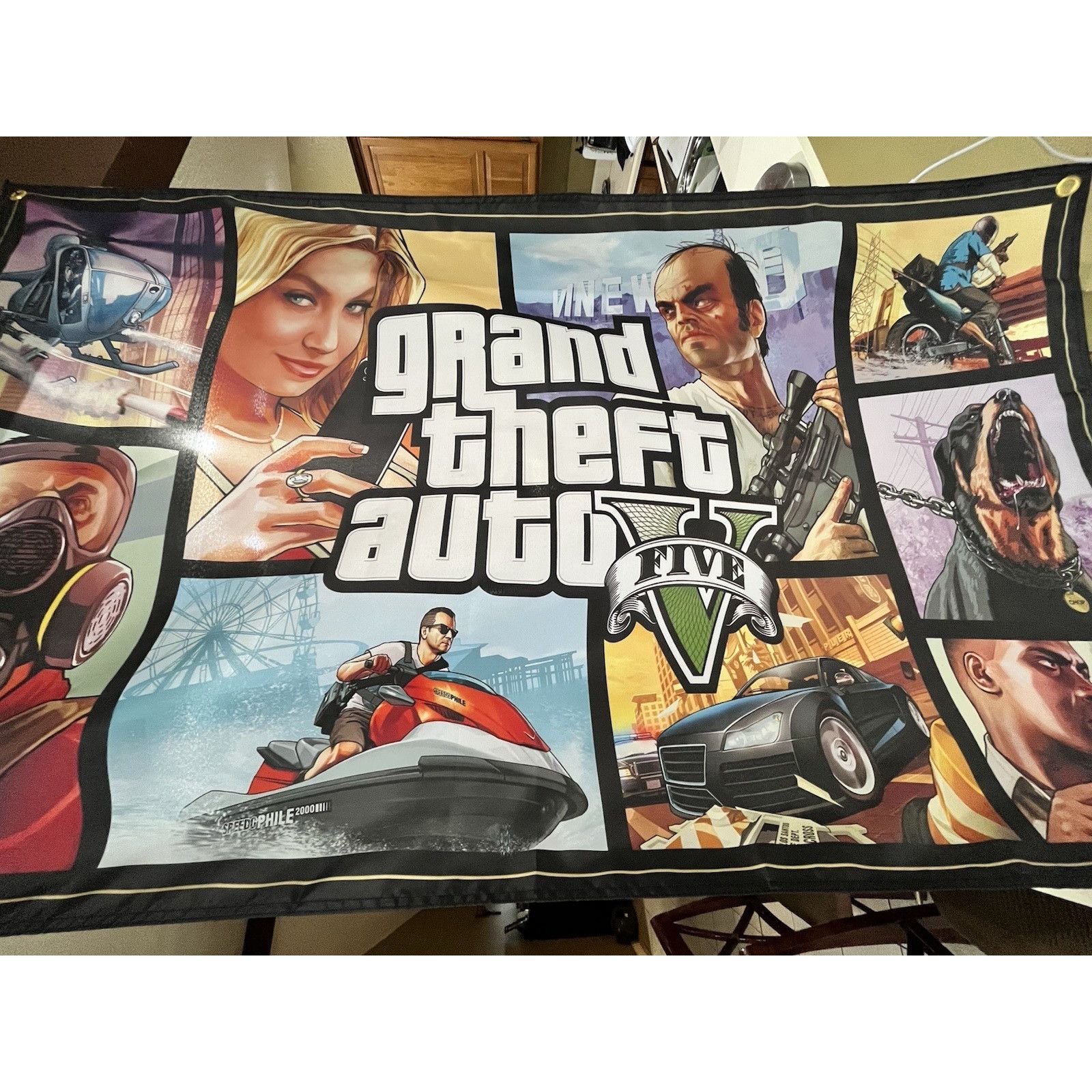 Rockstar Games Grand Theft Auto V 5' Flag Banner Poster Sony PlayStation 3 Size ONE SIZE - 3 Thumbnail