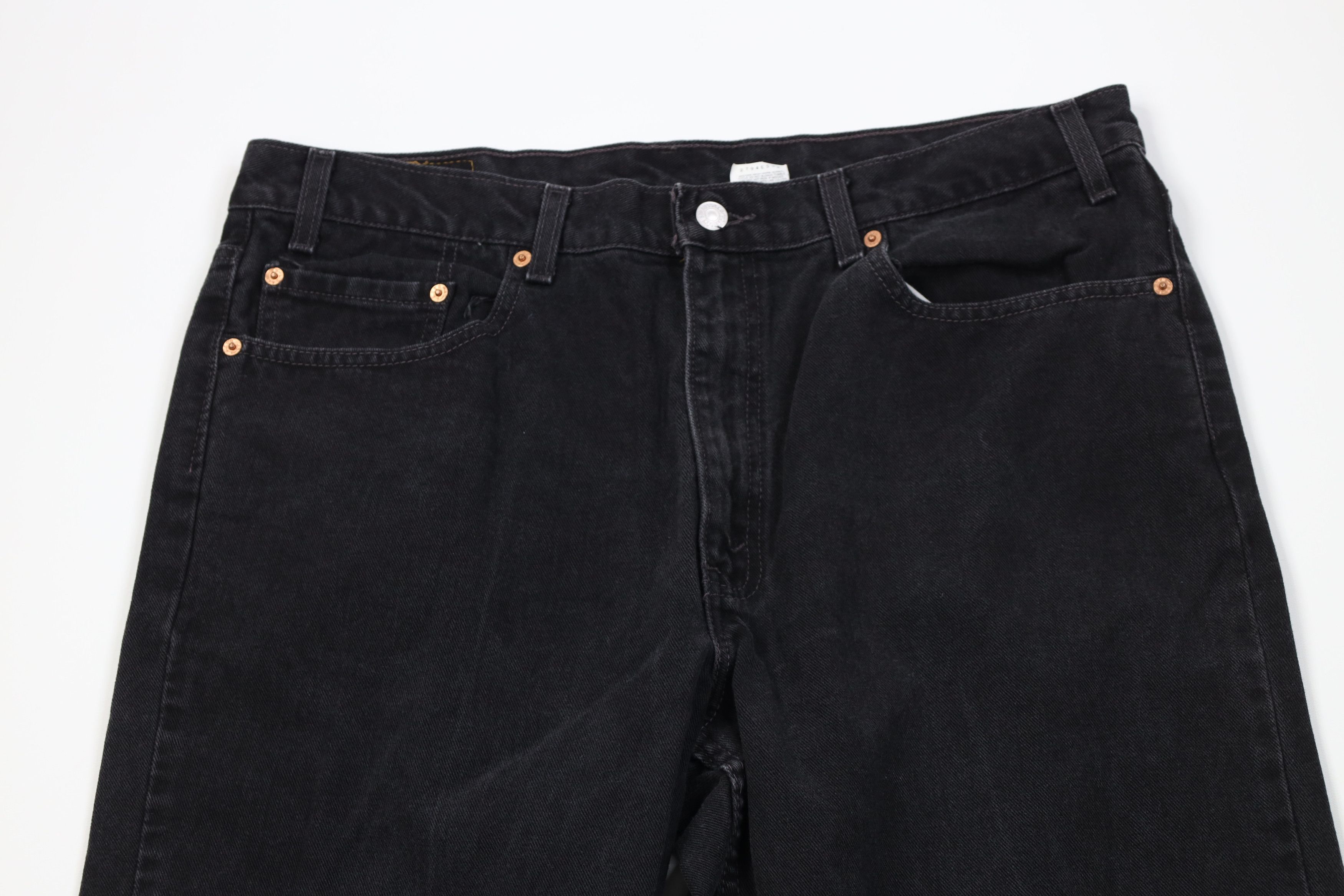 Levi's Vintage Y2K Levis 550 Relaxed Fit Denim Jeans Black Cotton Size US 38 / EU 54 - 2 Thumbnail