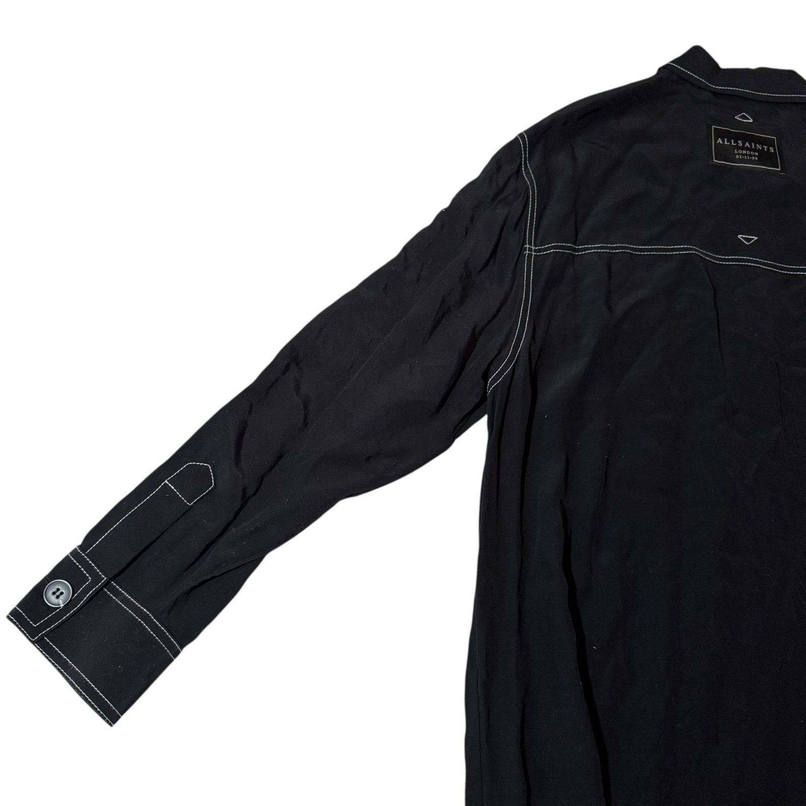 Allsaints AllSaints Vita Shirt Dress Long Sleeve Goth Black US Size 4 Size S / US 4 / IT 40 - 9 Thumbnail
