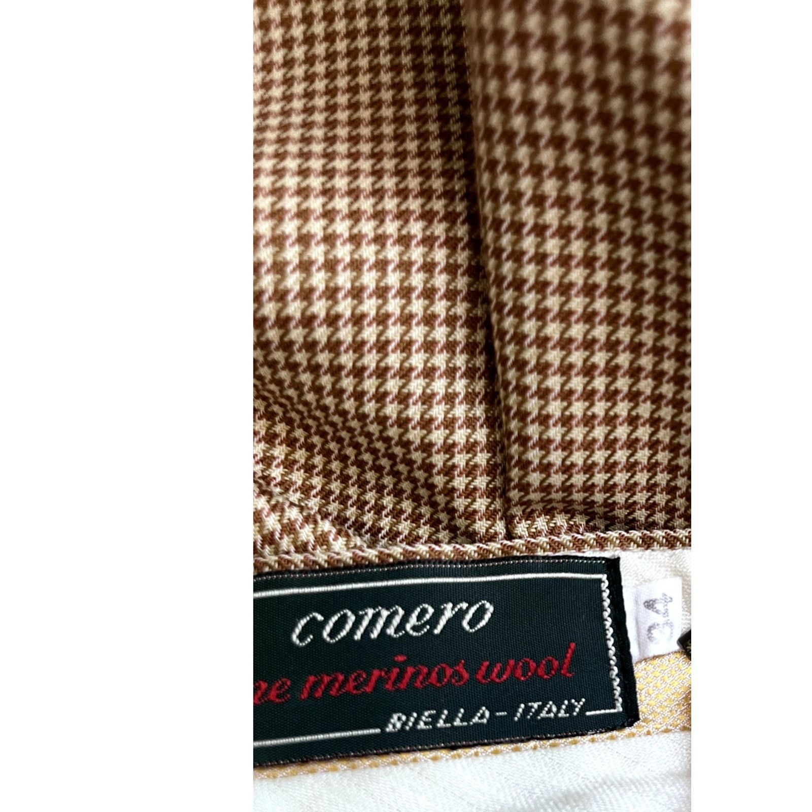 Vintage Vintage Men's Wool Leonardo Valenti Houndstooth Slacks 34 Size US 34 / EU 50 - 8 Thumbnail
