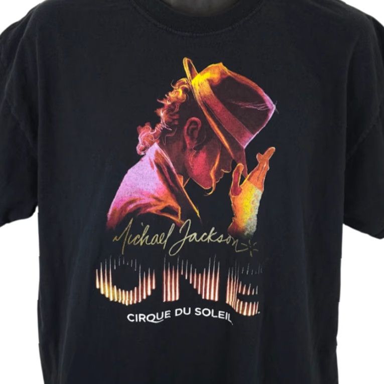 Vintage Michael Jackson One T Shirt Mens XL Black Cirque Du Soleil Souvenir Vegas Ladies? Size US XL / EU 56 / 4 - 2 Thumbnail